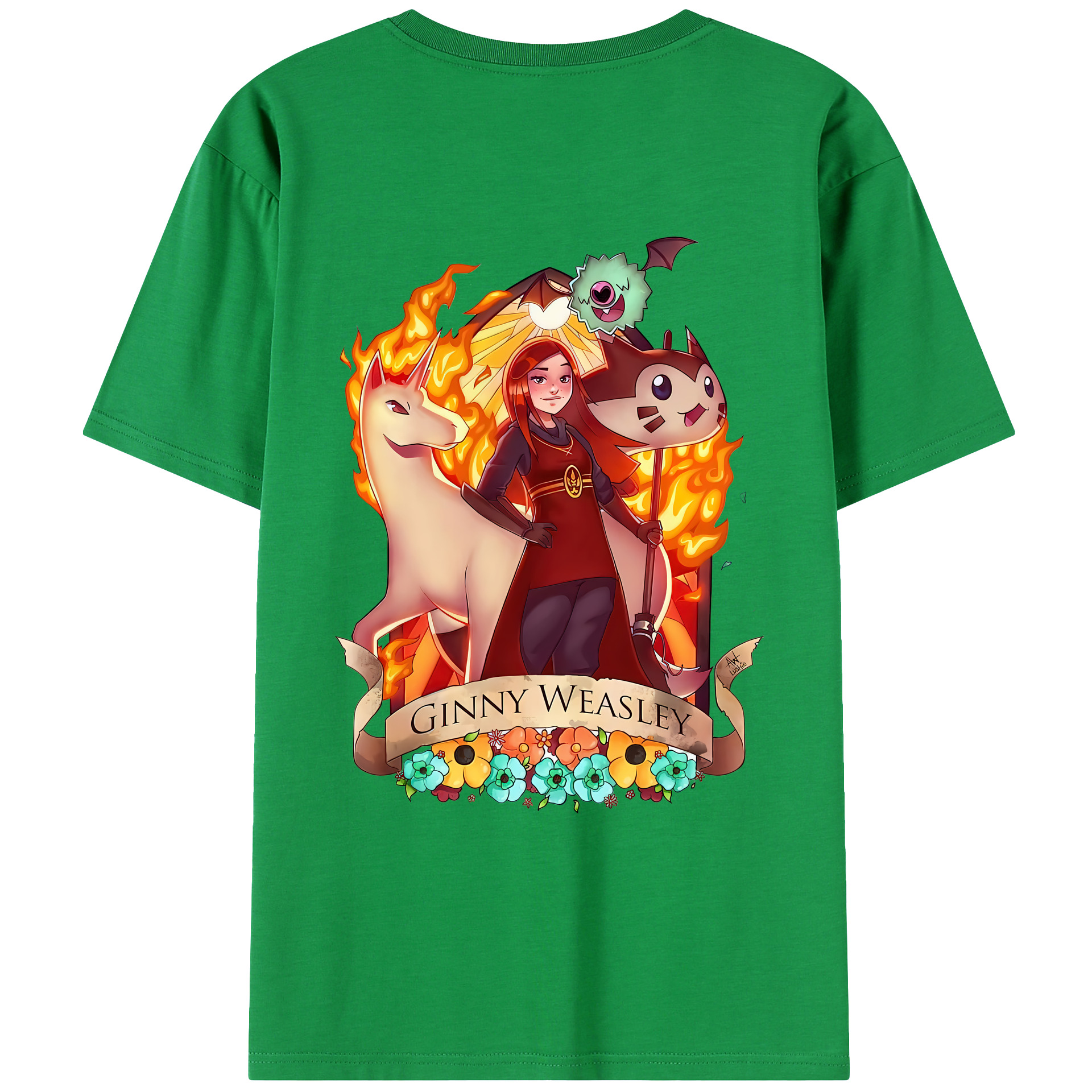 （画像用） Harry Potter ハリー・ポッターシリーズ 綿100％ メンズ半袖Tシャツ（バックプリント） 通気性