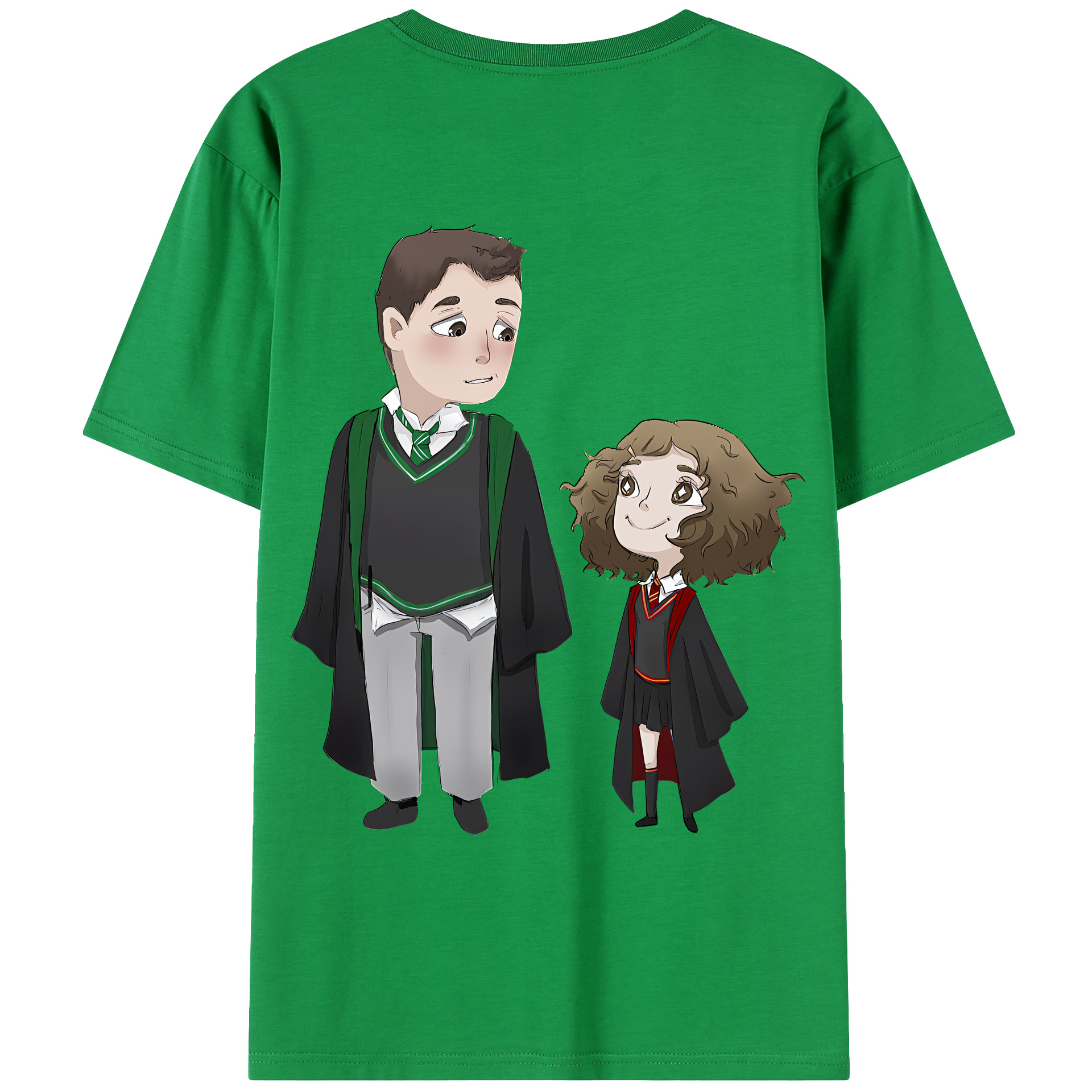 （画像用） Harry Potter ハリー・ポッターシリーズ 綿100％ メンズ半袖Tシャツ（バックプリント） 通気性