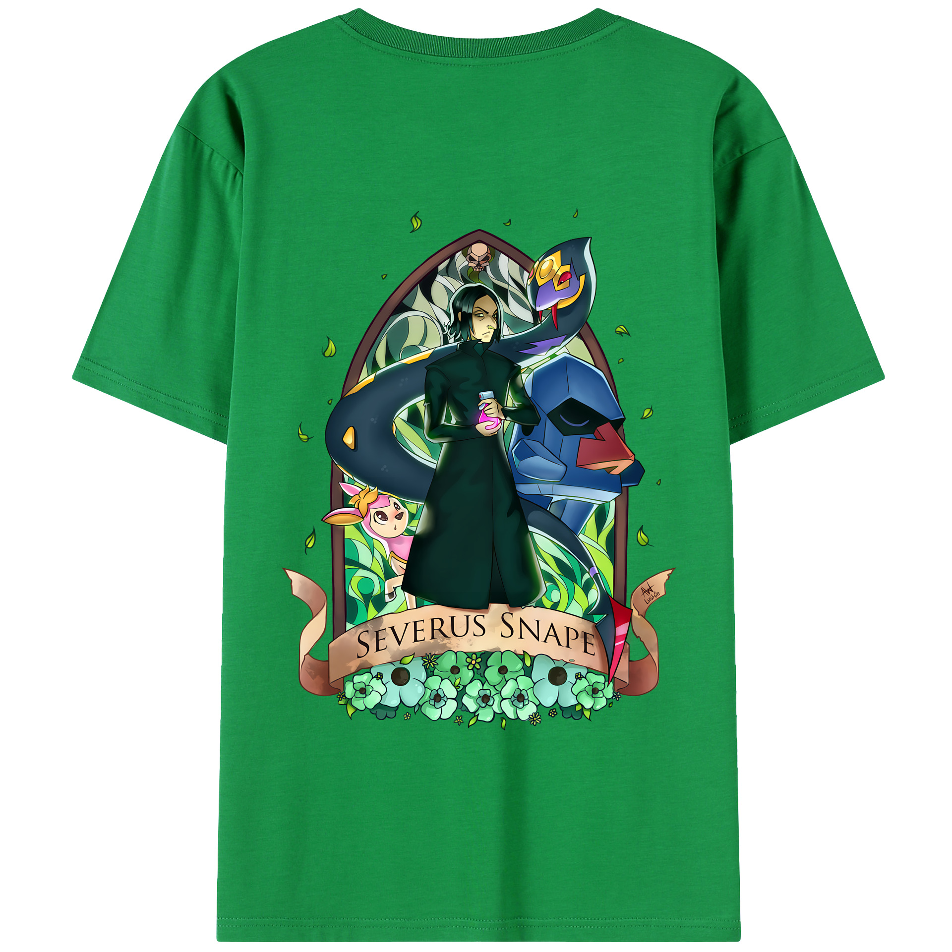 （画像用） Harry Potter ハリー・ポッターシリーズ 綿100％ メンズ半袖Tシャツ（バックプリント） 通気性