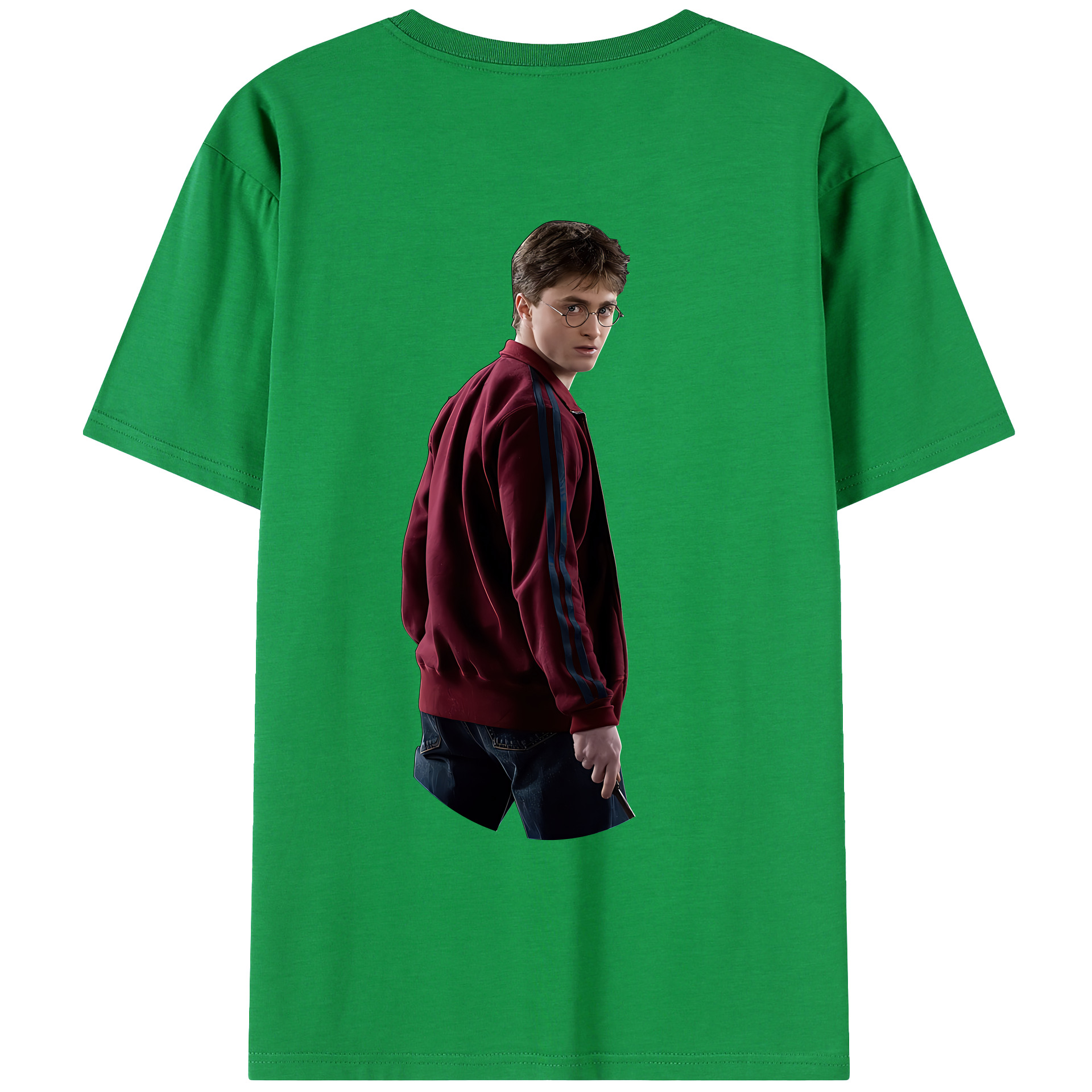 （画像用） Harry Potter ハリー・ポッターシリーズ 綿100％ メンズ半袖Tシャツ（バックプリント） 通気性
