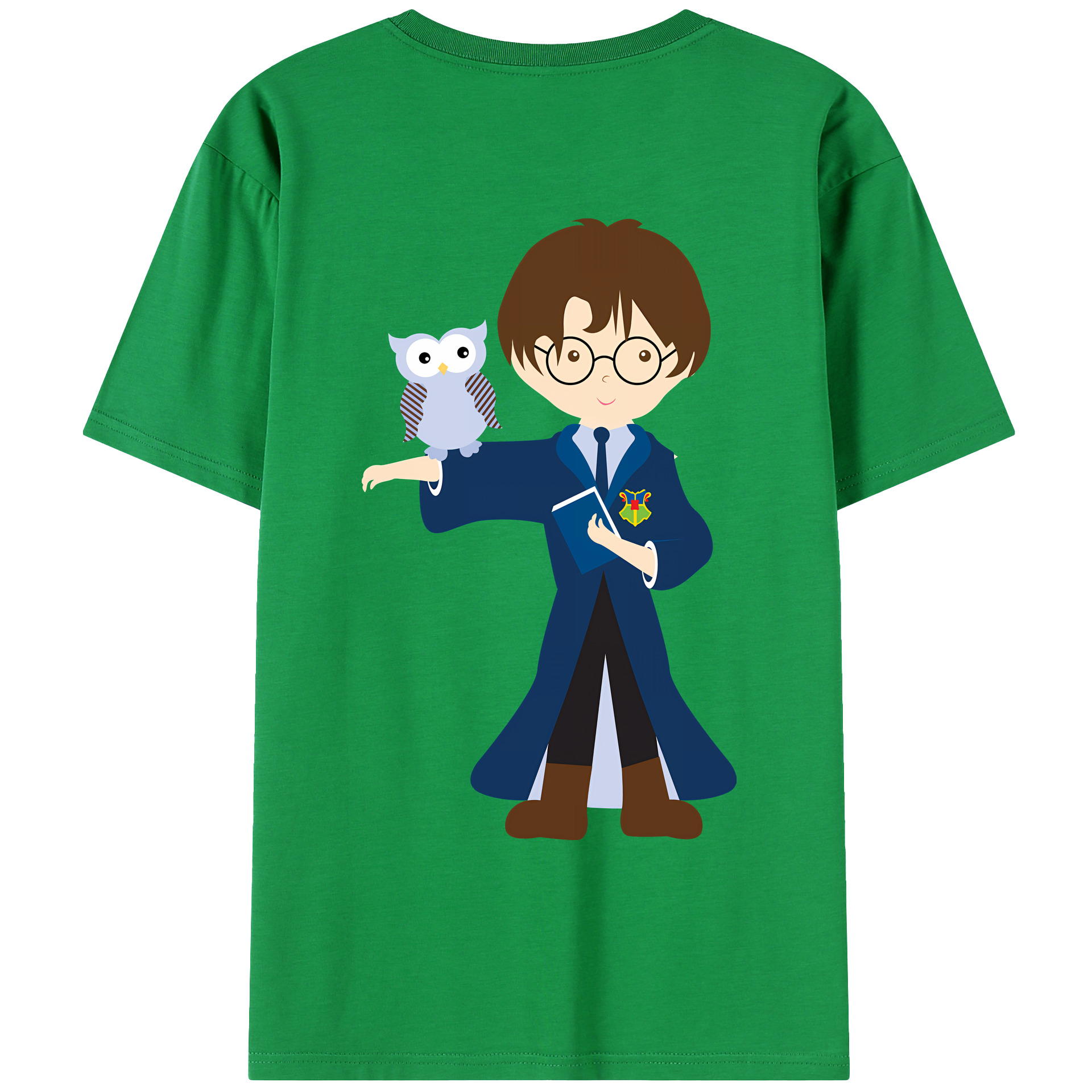 （画像用） Harry Potter ハリー・ポッターシリーズ 綿100％ メンズ半袖Tシャツ（バックプリント） 通気性