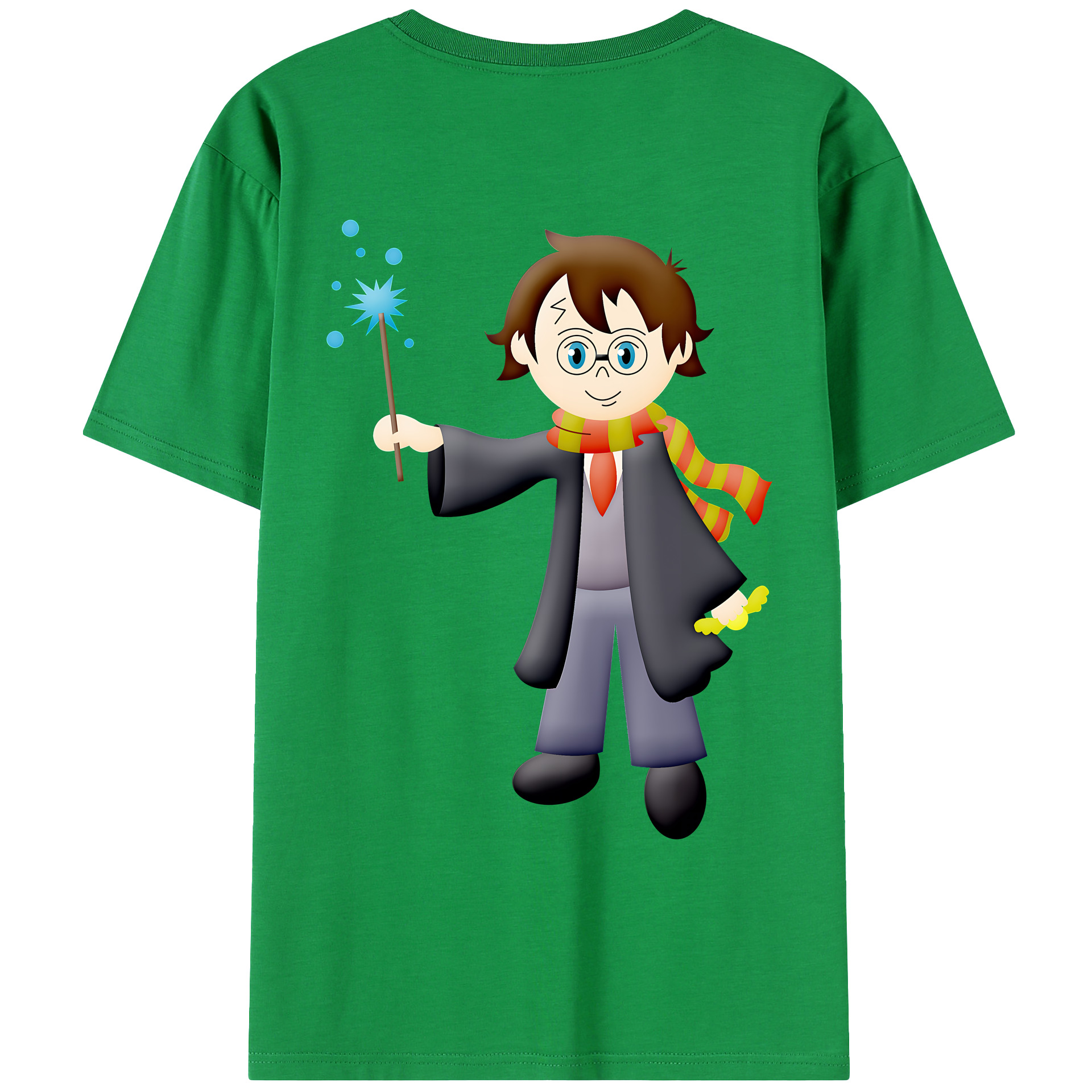 （画像用） Harry Potter ハリー・ポッターシリーズ 綿100％ メンズ半袖Tシャツ（バックプリント） 通気性