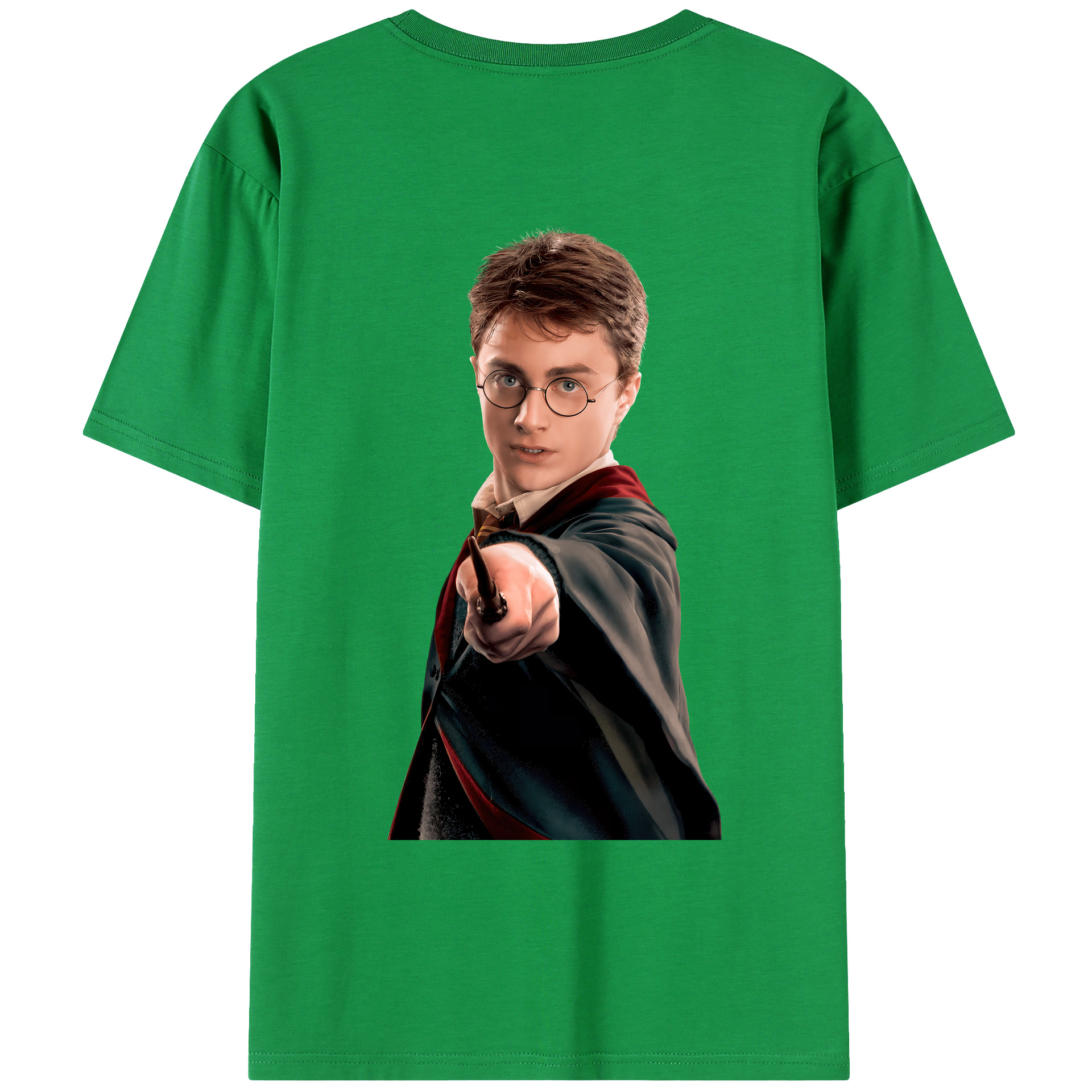 （画像用） Harry Potter ハリー・ポッターシリーズ 綿100％ メンズ半袖Tシャツ（バックプリント） 通気性
