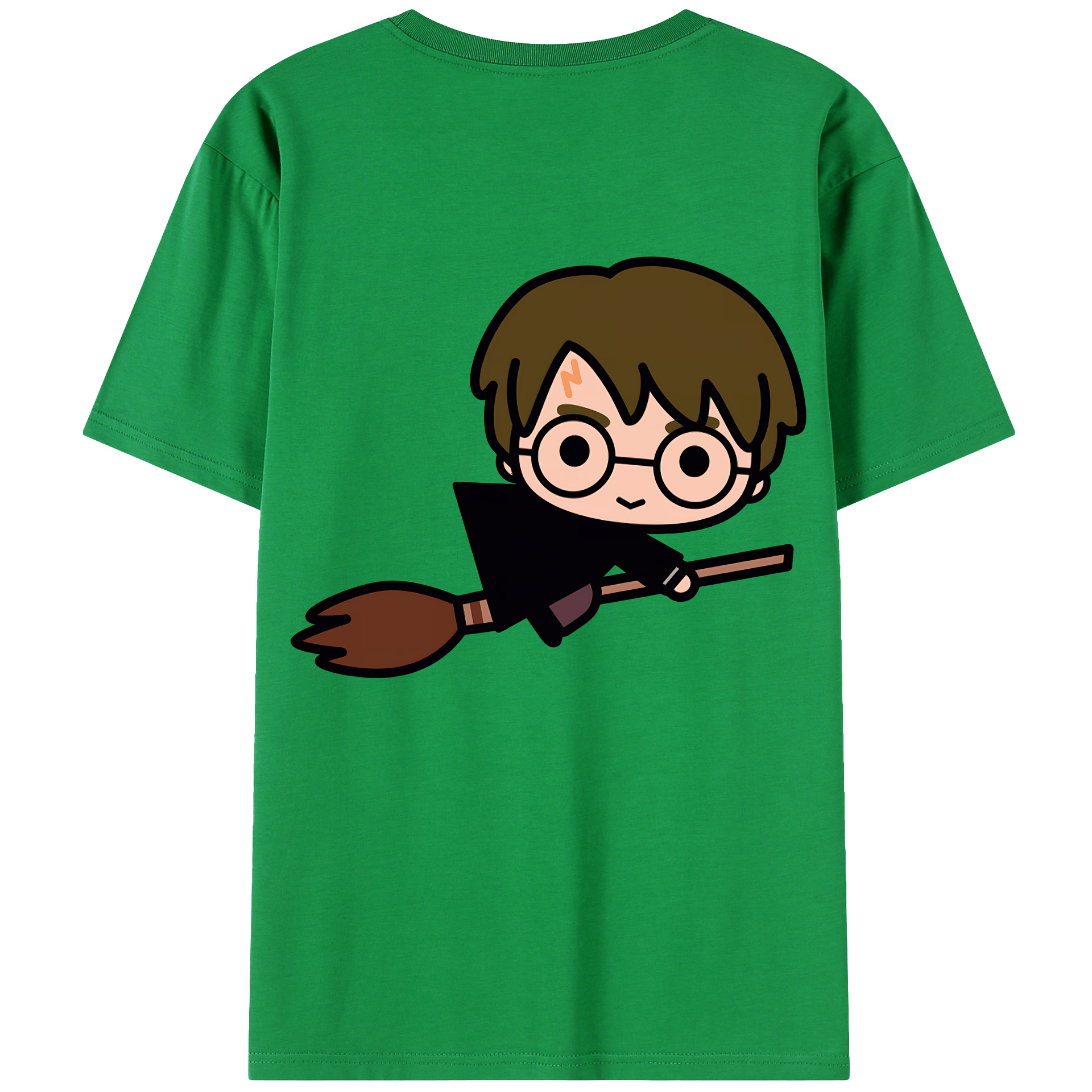 （画像用） Harry Potter ハリー・ポッターシリーズ 綿100％ メンズ半袖Tシャツ（バックプリント） 通気性
