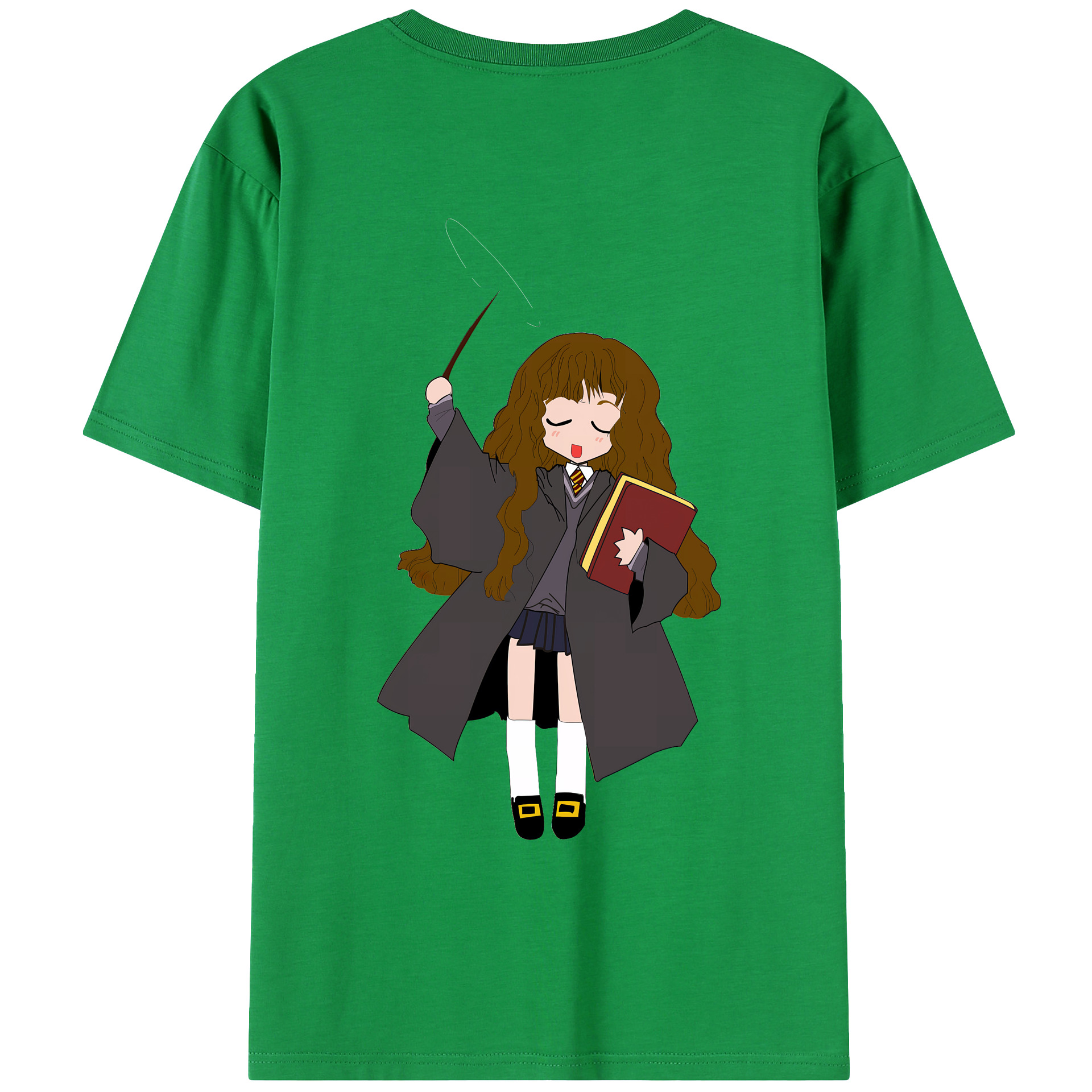 （画像用） Harry Potter ハリー・ポッターシリーズ 綿100％ メンズ半袖Tシャツ（バックプリント） 通気性