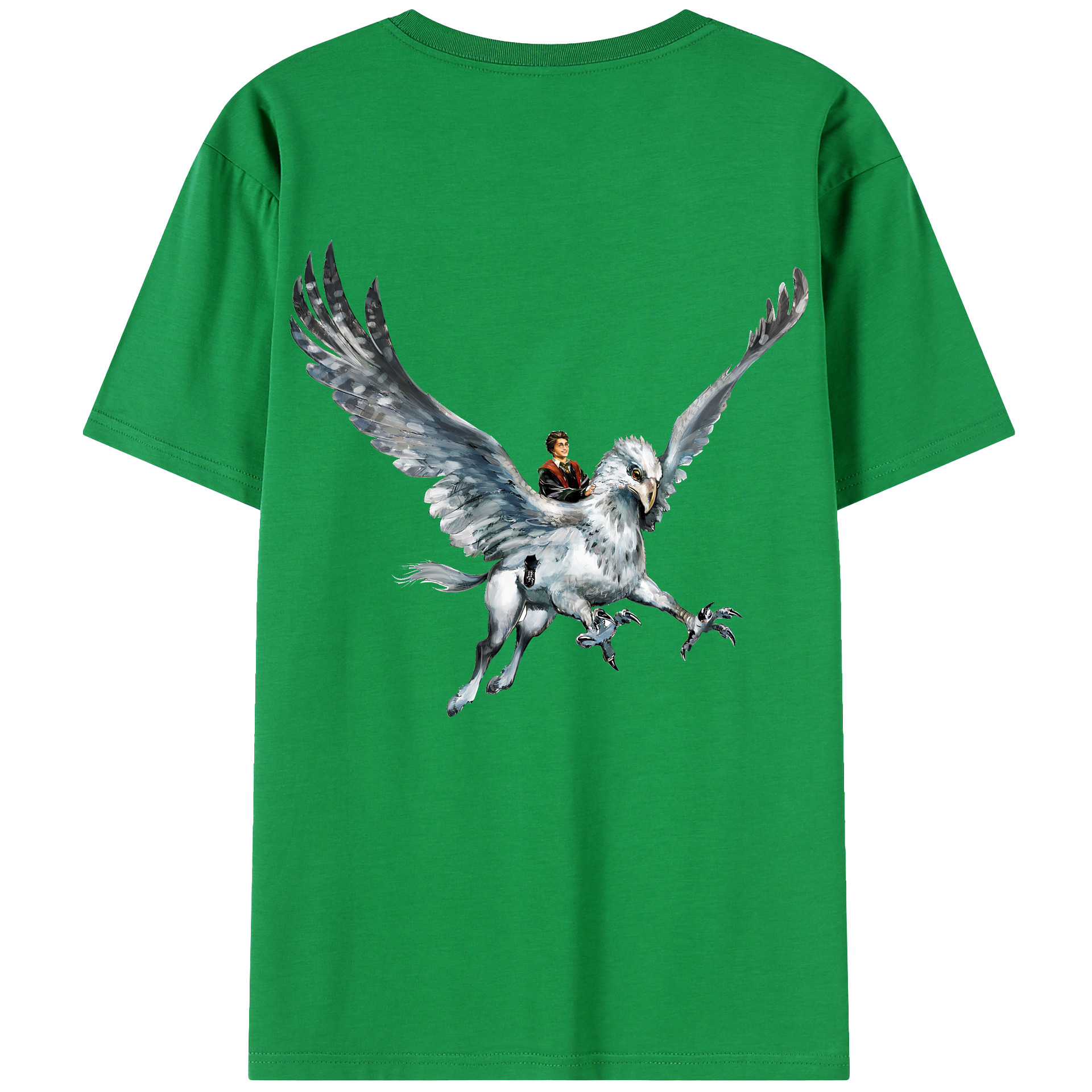 （画像用） Harry Potter ハリー・ポッターシリーズ 綿100％ メンズ半袖Tシャツ（バックプリント） 通気性