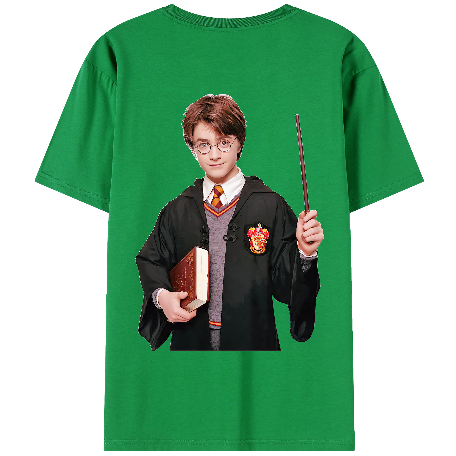 （画像用） Harry Potter ハリー・ポッターシリーズ 綿100％ メンズ半袖Tシャツ（バックプリント） 通気性