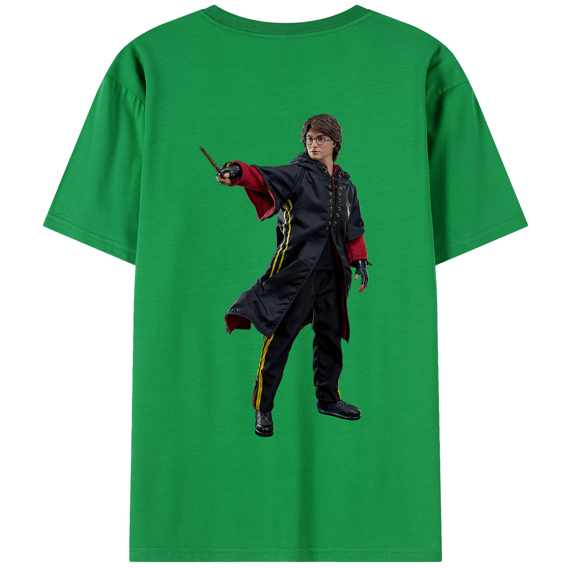 （画像用） Harry Potter ハリー・ポッターシリーズ 綿100％ メンズ半袖Tシャツ（バックプリント） 通気性