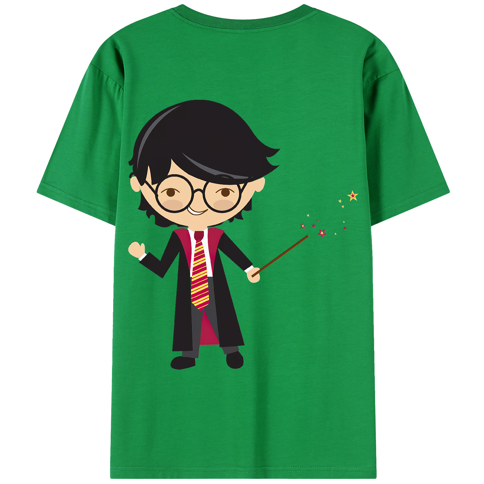 （画像用） Harry Potter ハリー・ポッターシリーズ 綿100％ メンズ半袖Tシャツ（バックプリント） 通気性
