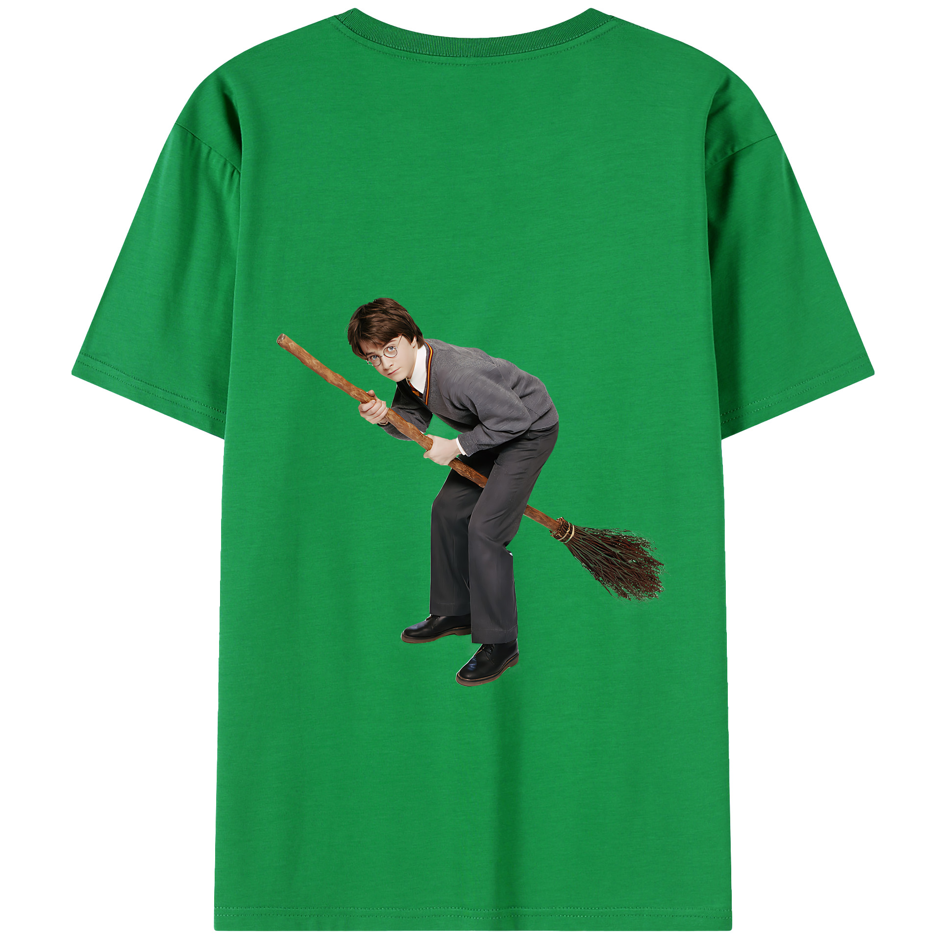 （画像用） Harry Potter ハリー・ポッターシリーズ 綿100％ メンズ半袖Tシャツ（バックプリント） 通気性