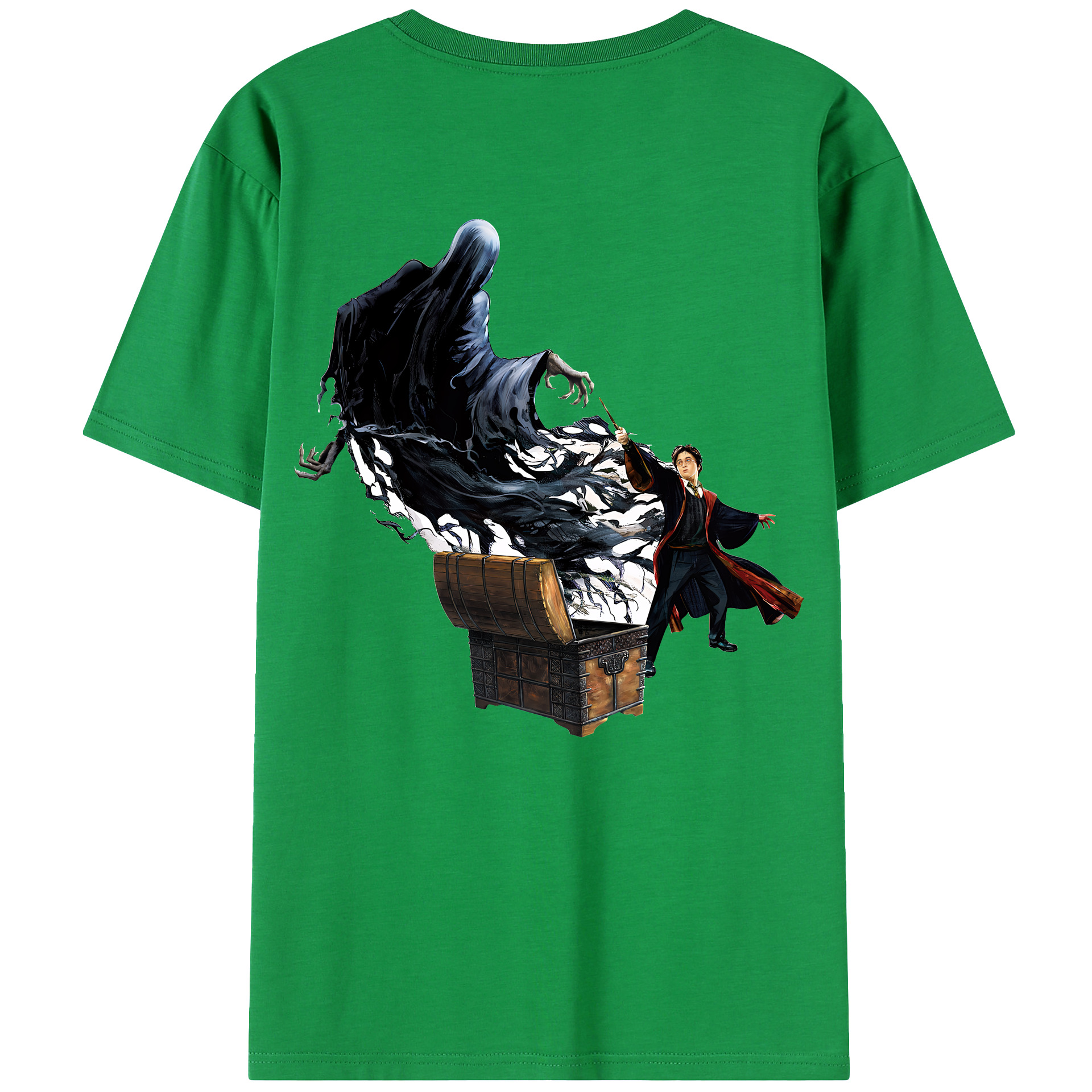 （画像用） Harry Potter ハリー・ポッターシリーズ 綿100％ メンズ半袖Tシャツ（バックプリント） 通気性