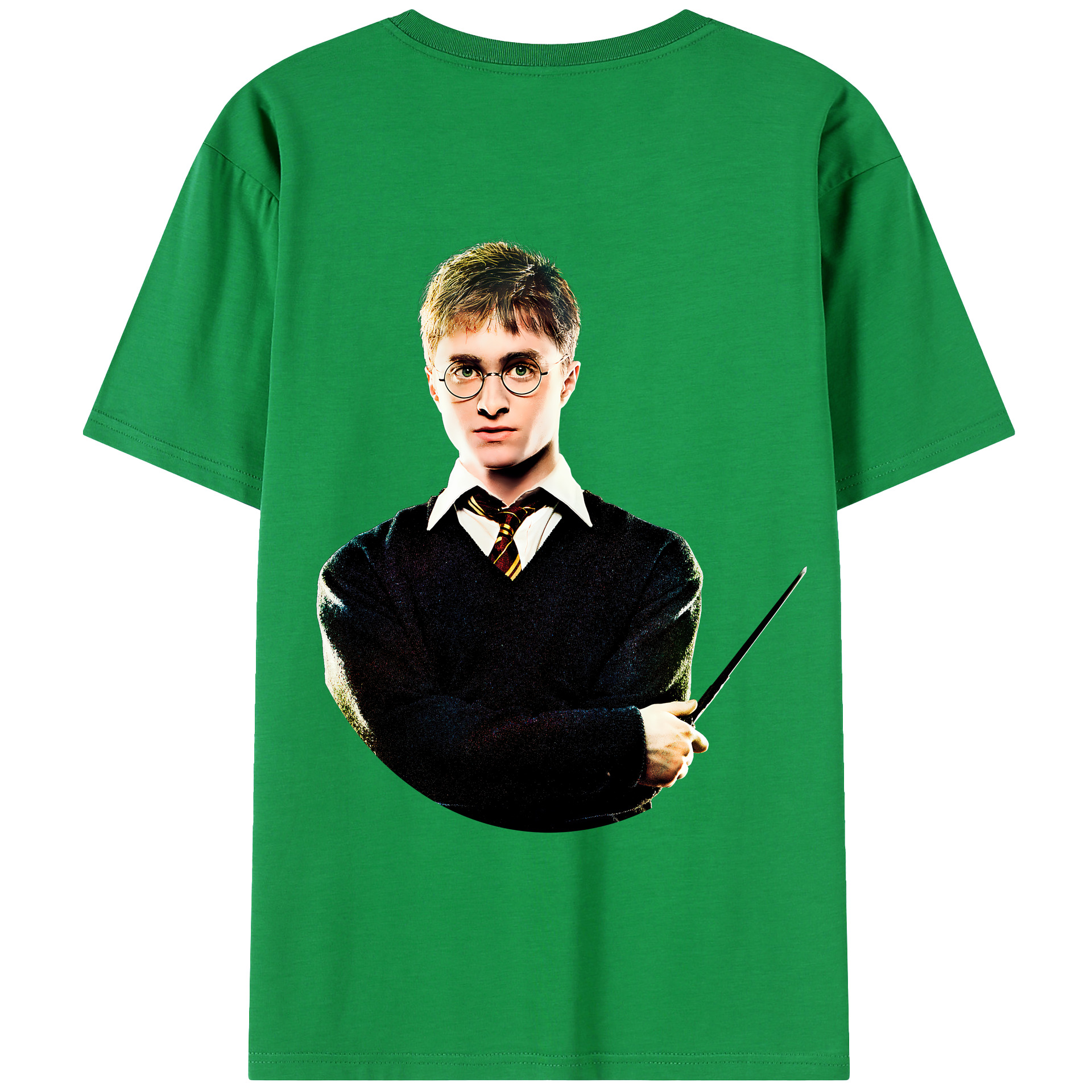 （画像用） Harry Potter ハリー・ポッターシリーズ 綿100％ メンズ半袖Tシャツ（バックプリント） 通気性