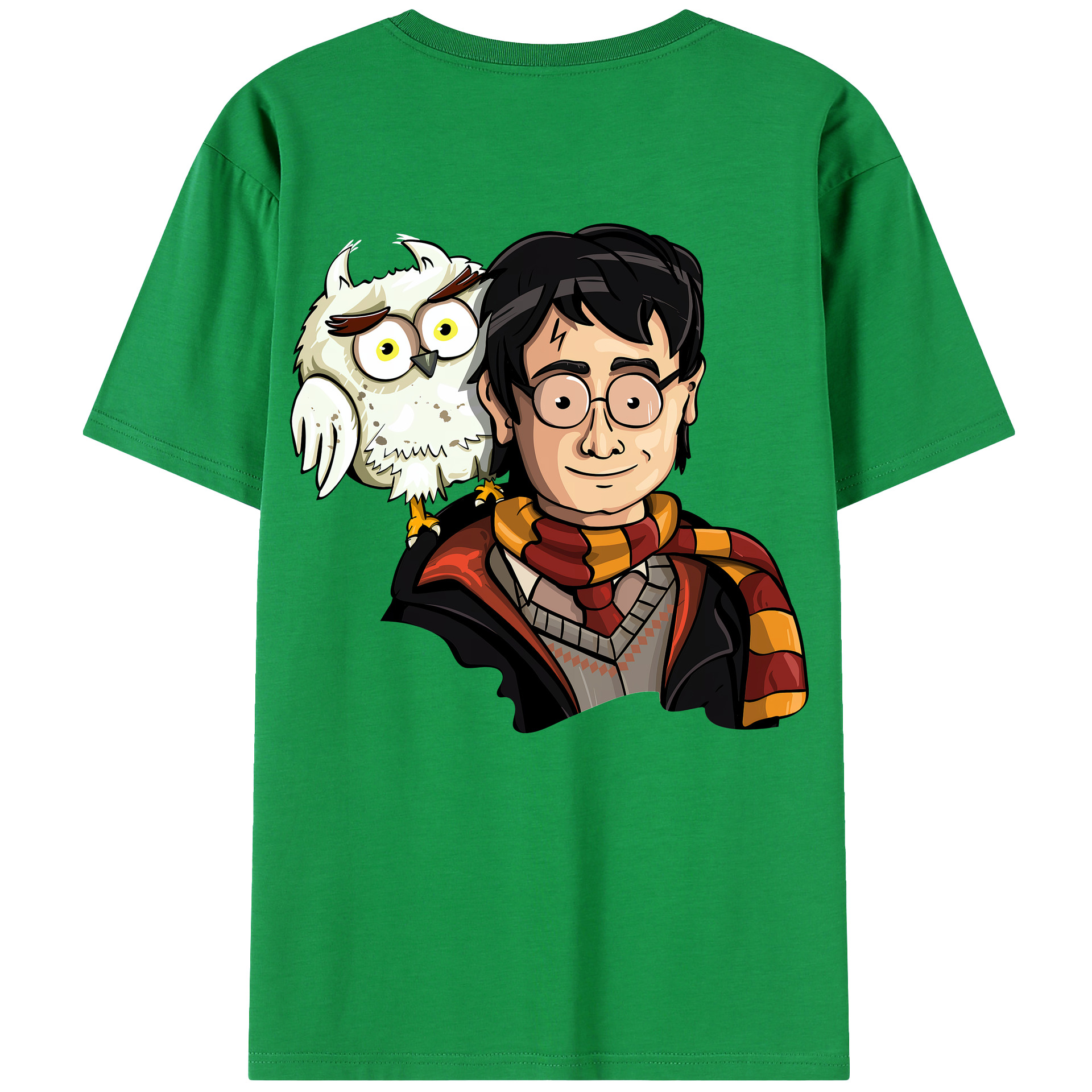 （画像用） Harry Potter ハリー・ポッターシリーズ 綿100％ メンズ半袖Tシャツ（バックプリント） 通気性