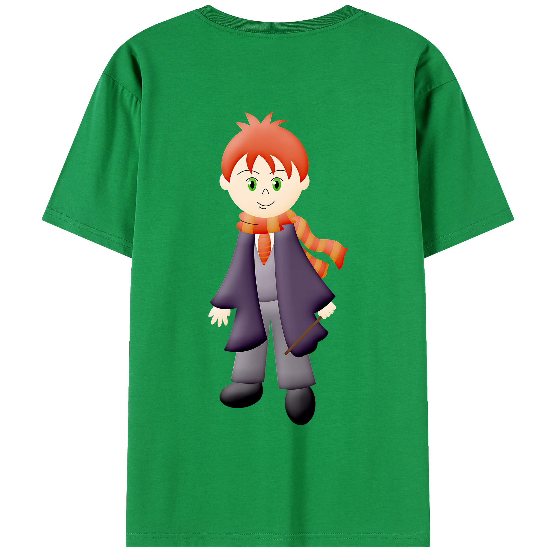 （画像用） Harry Potter ハリー・ポッターシリーズ 綿100％ メンズ半袖Tシャツ（バックプリント） 通気性
