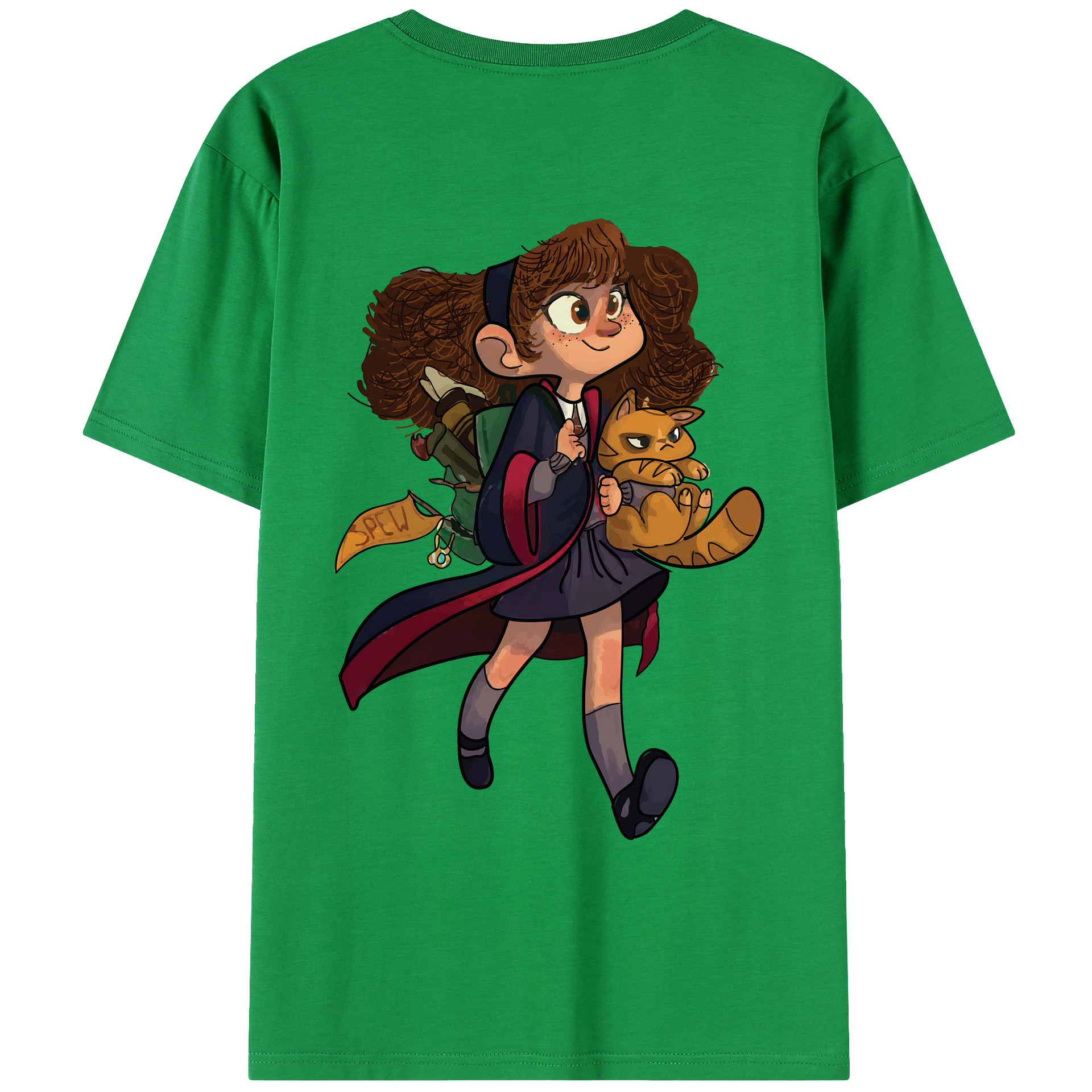 （画像用） Harry Potter ハリー・ポッターシリーズ 綿100％ メンズ半袖Tシャツ（バックプリント） 通気性