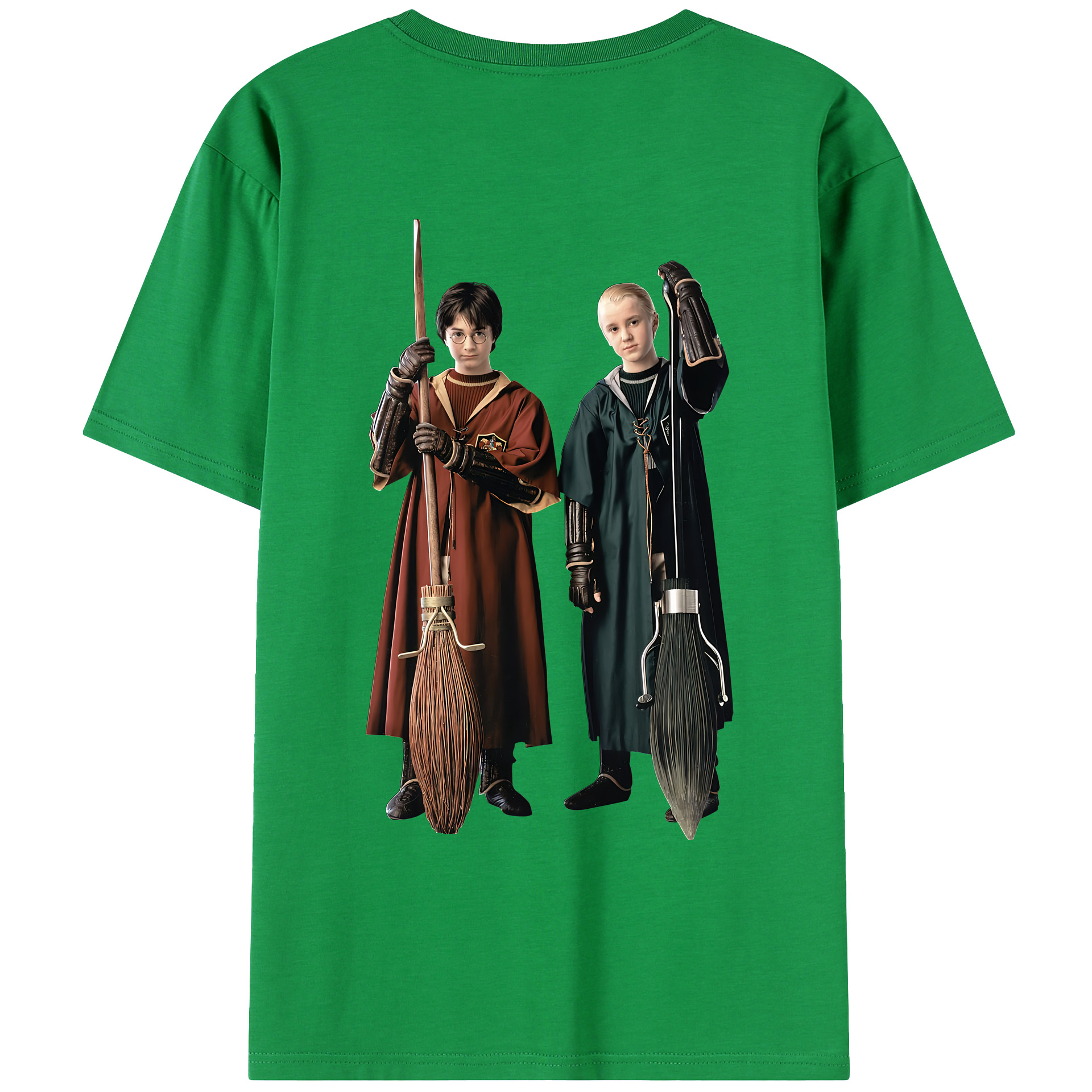（画像用） Harry Potter ハリー・ポッターシリーズ 綿100％ メンズ半袖Tシャツ（バックプリント） 通気性