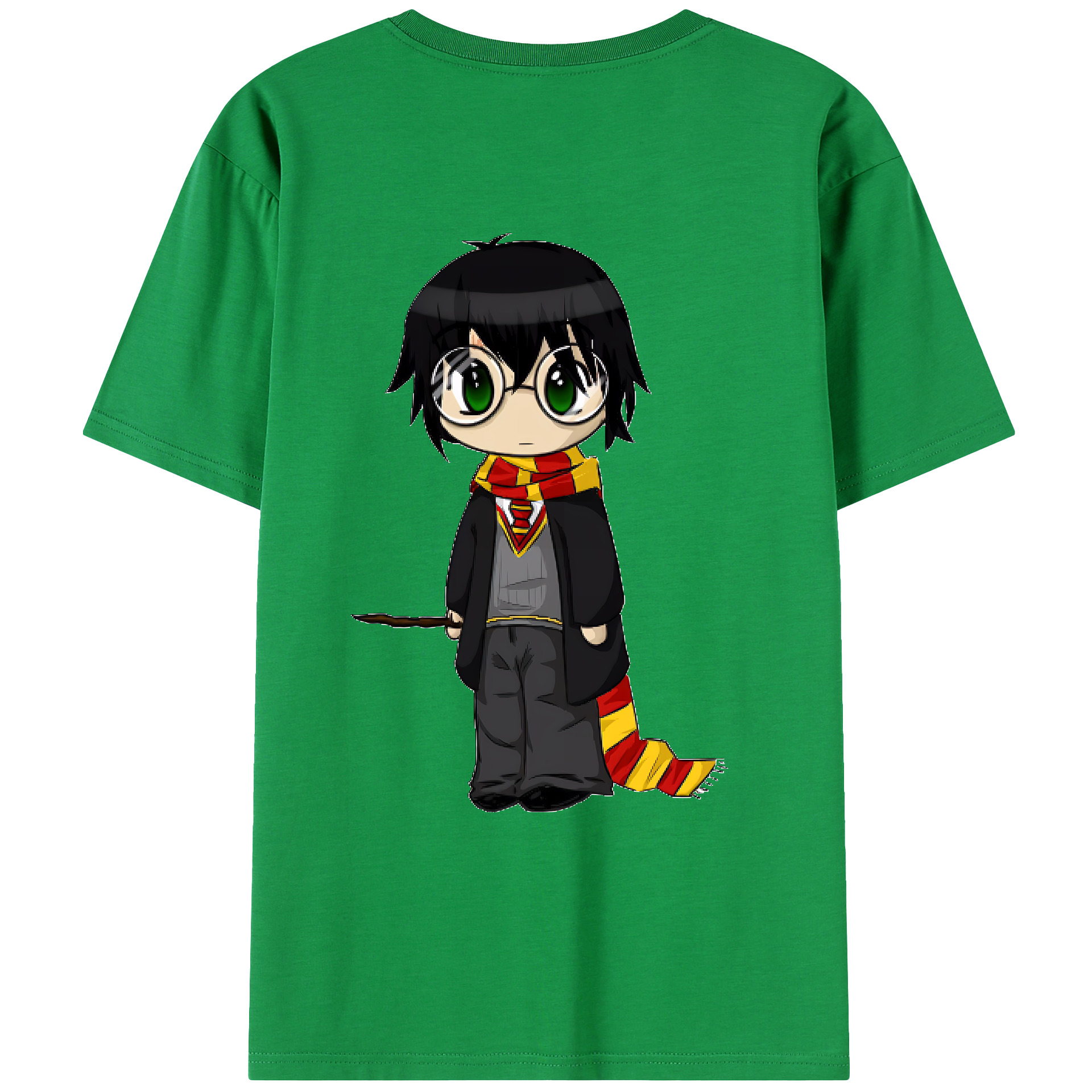 （画像用） Harry Potter ハリー・ポッターシリーズ 綿100％ メンズ半袖Tシャツ（バックプリント） 通気性