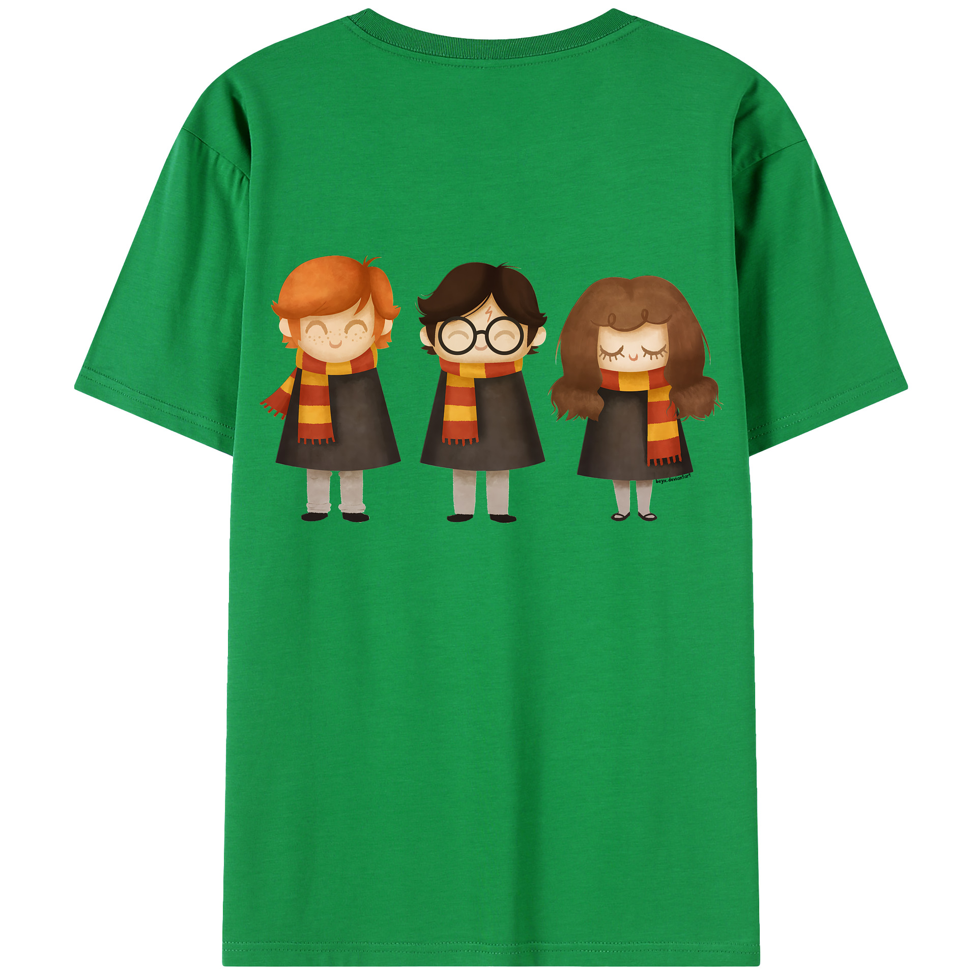 （画像用） Harry Potter ハリー・ポッターシリーズ 綿100％ メンズ半袖Tシャツ（バックプリント） 通気性