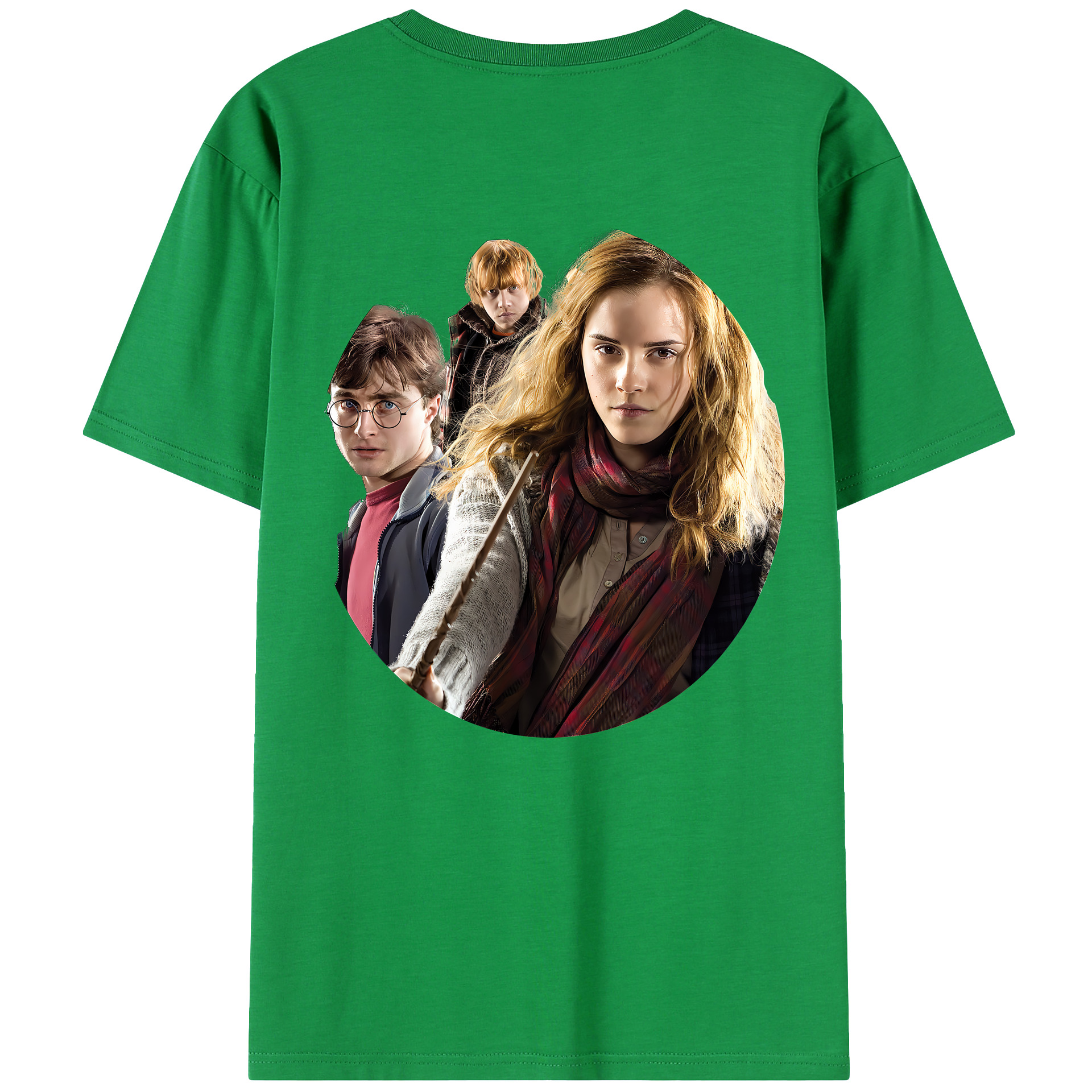 （画像用） Harry Potter ハリー・ポッターシリーズ 綿100％ メンズ半袖Tシャツ（バックプリント） 通気性