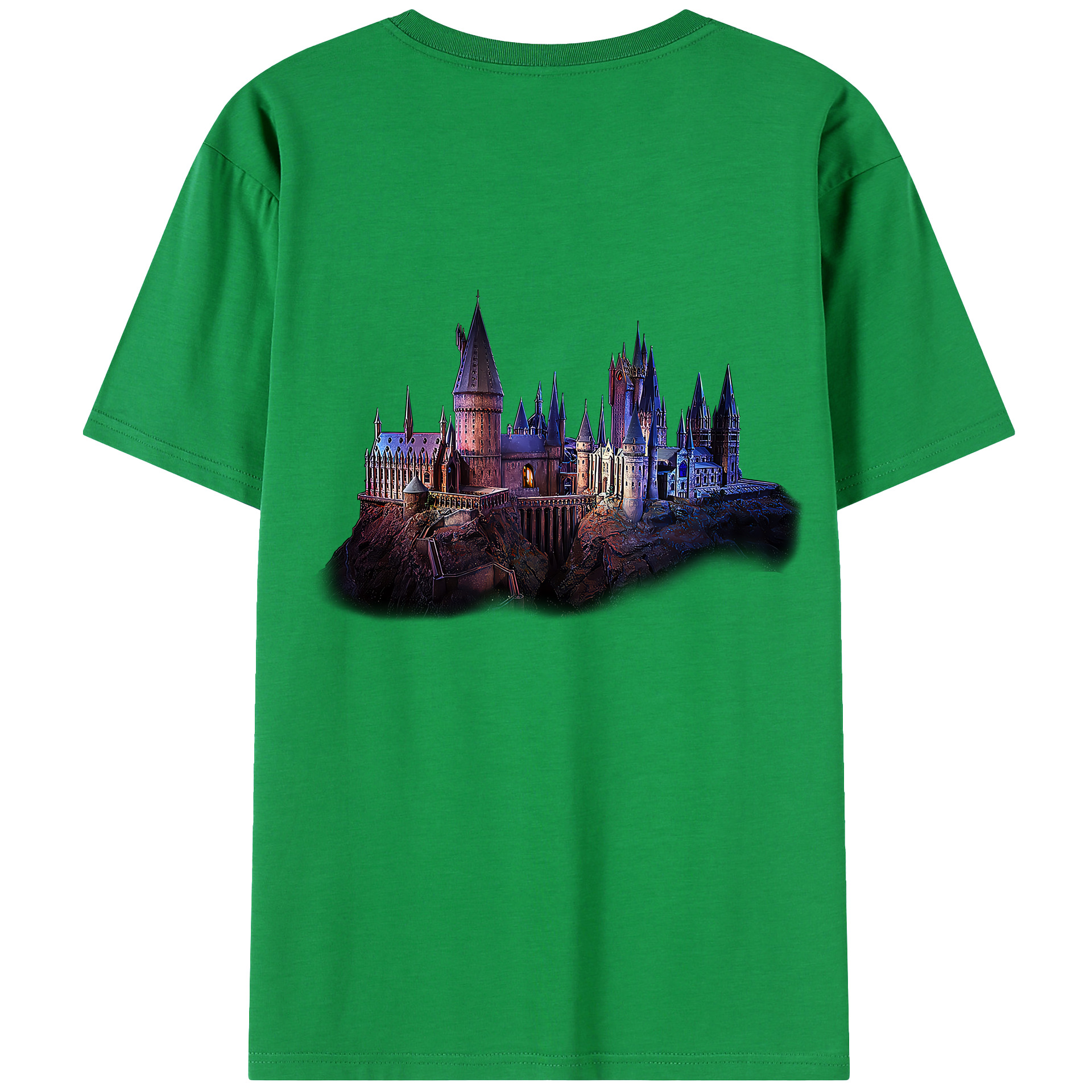 （画像用） Harry Potter ハリー・ポッターシリーズ 綿100％ メンズ半袖Tシャツ（バックプリント） 通気性