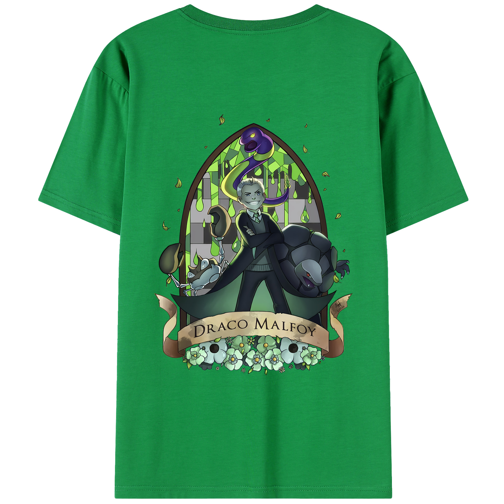 （画像用） Harry Potter ハリー・ポッターシリーズ 綿100％ メンズ半袖Tシャツ（バックプリント） 通気性