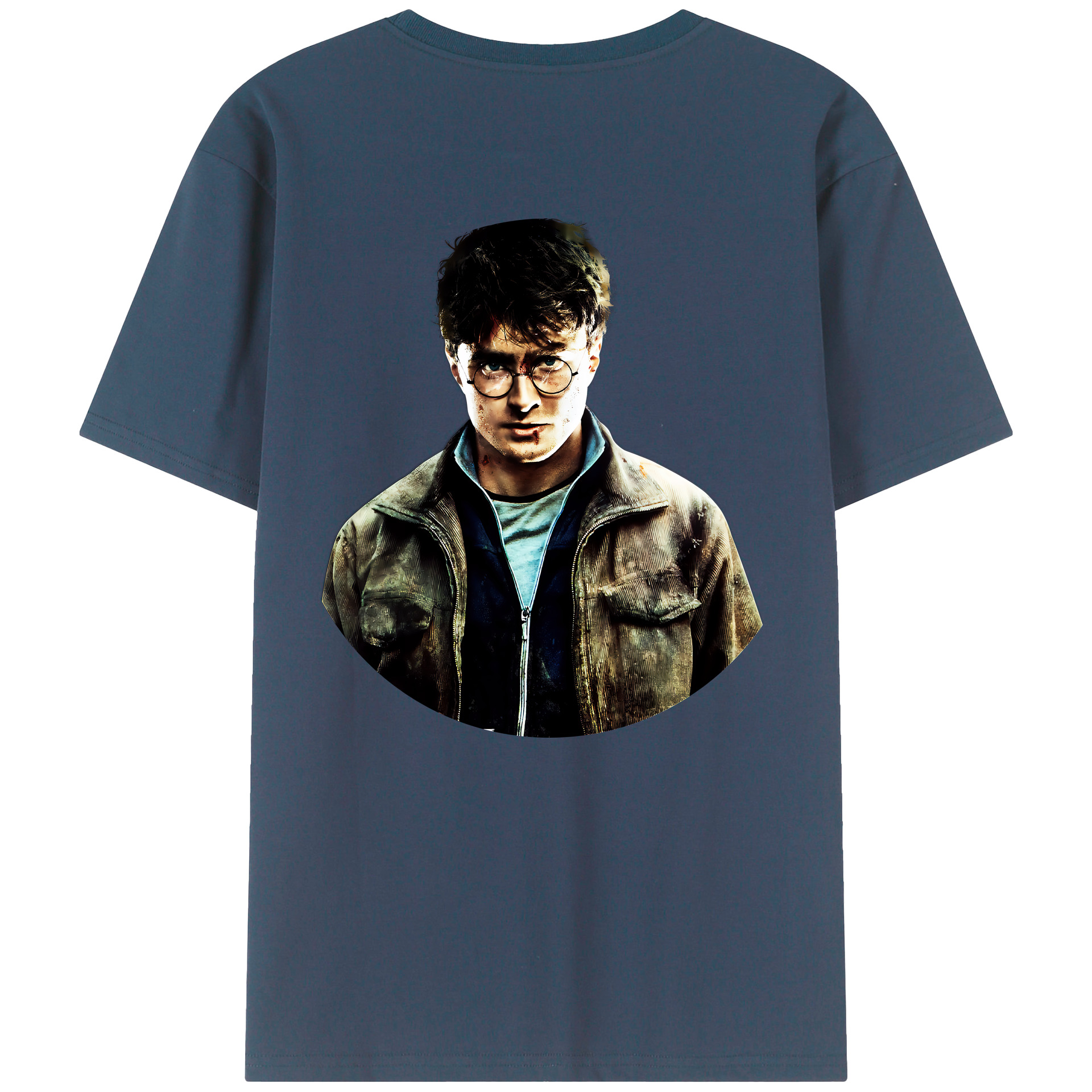 （画像用） Harry Potter ハリー・ポッターシリーズ 綿100％ メンズ半袖Tシャツ（バックプリント） 通気性