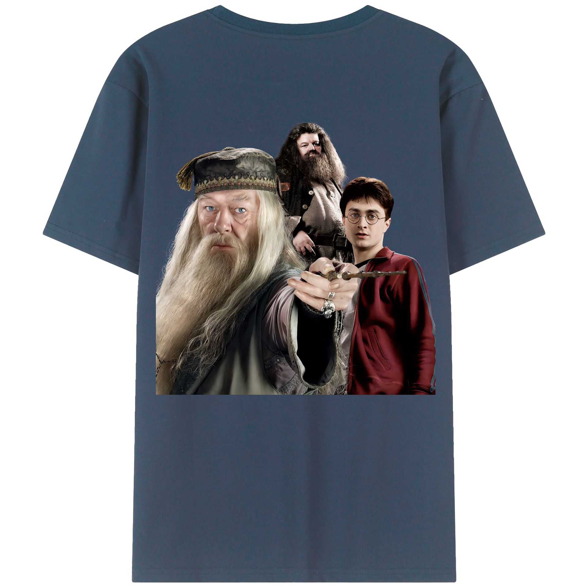 （画像用） Harry Potter ハリー・ポッターシリーズ 綿100％ メンズ半袖Tシャツ（バックプリント） 通気性
