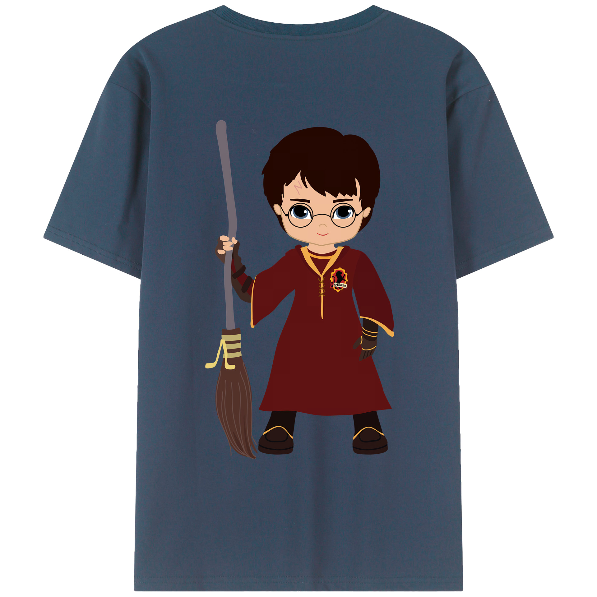 （画像用） Harry Potter ハリー・ポッターシリーズ 綿100％ メンズ半袖Tシャツ（バックプリント） 通気性