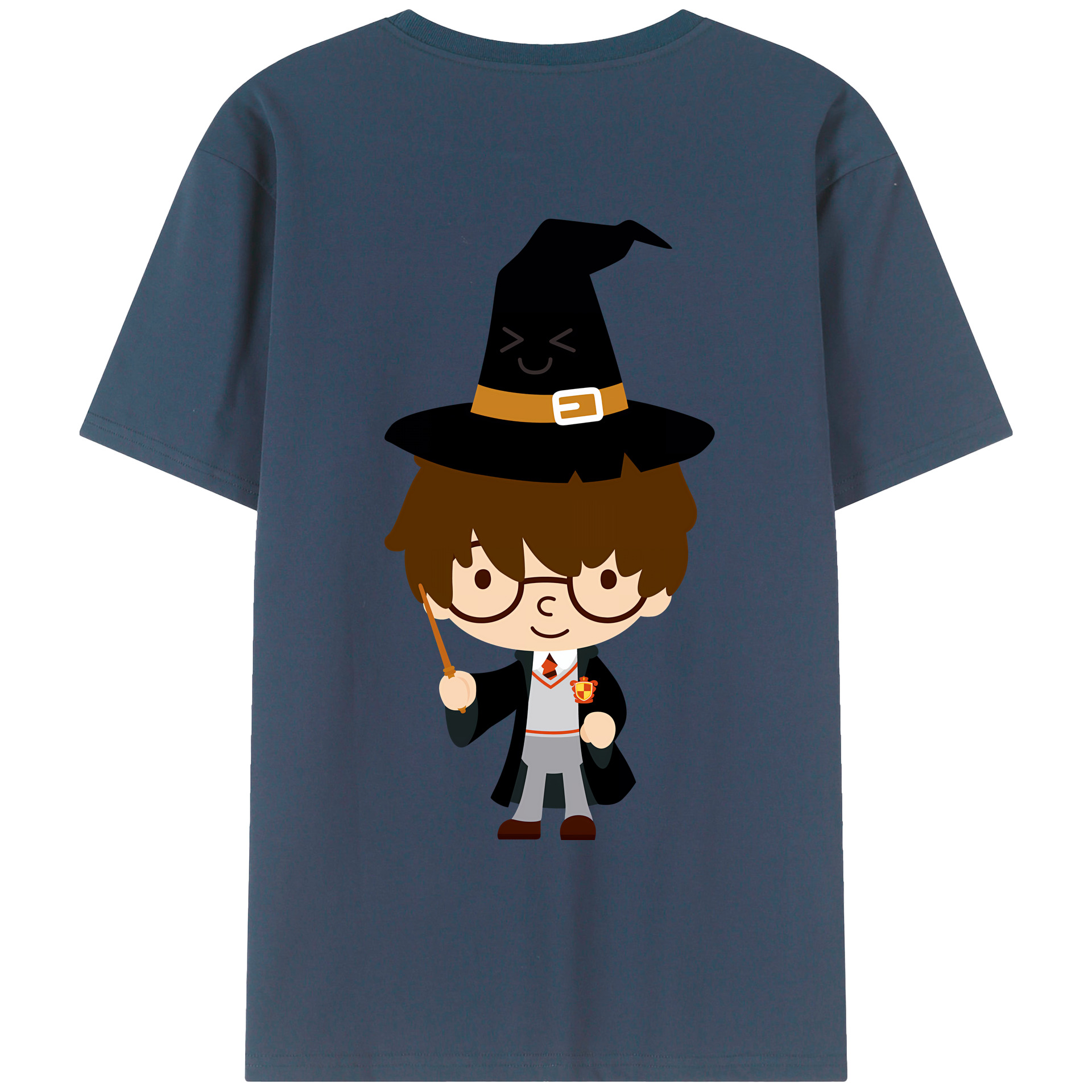 （画像用） Harry Potter ハリー・ポッターシリーズ 綿100％ メンズ半袖Tシャツ（バックプリント） 通気性