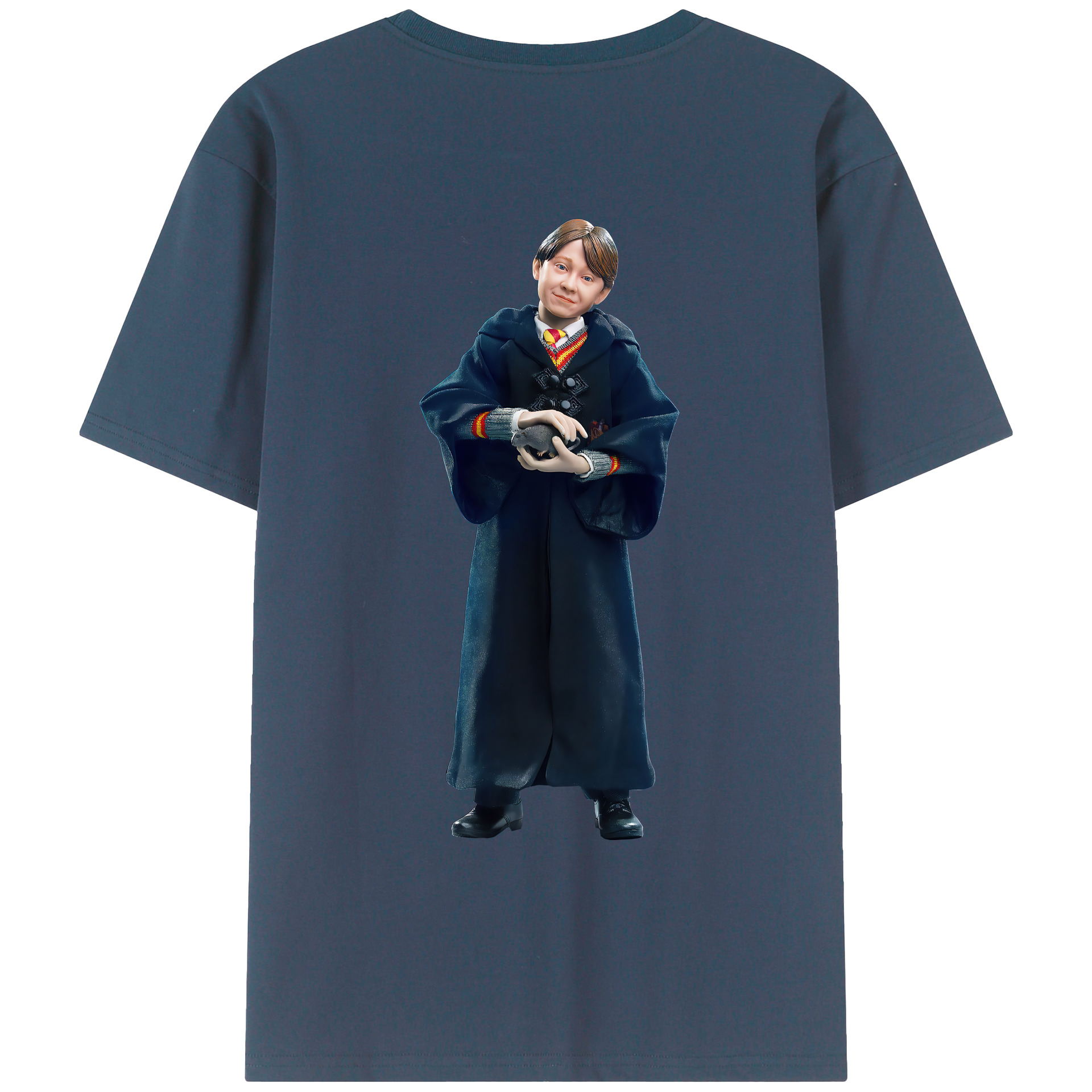 （画像用） Harry Potter ハリー・ポッターシリーズ 綿100％ メンズ半袖Tシャツ（バックプリント） 通気性