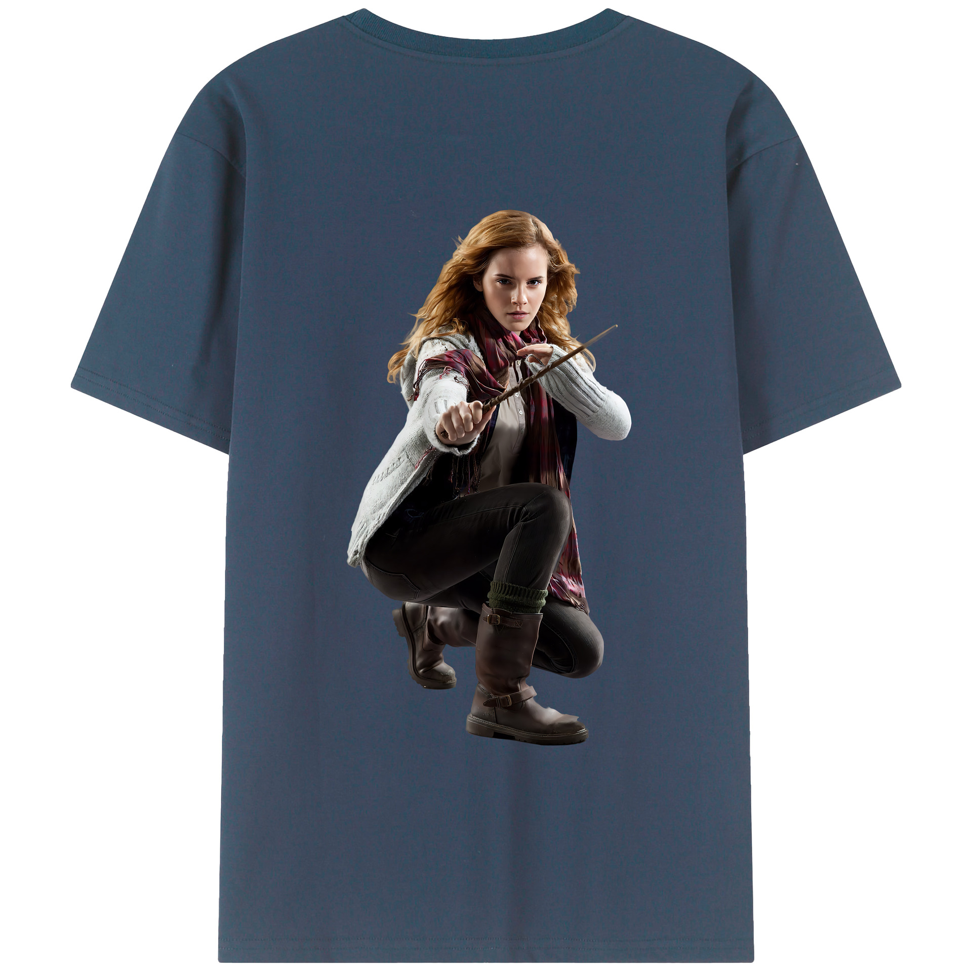 （画像用） Harry Potter ハリー・ポッターシリーズ 綿100％ メンズ半袖Tシャツ（バックプリント） 通気性