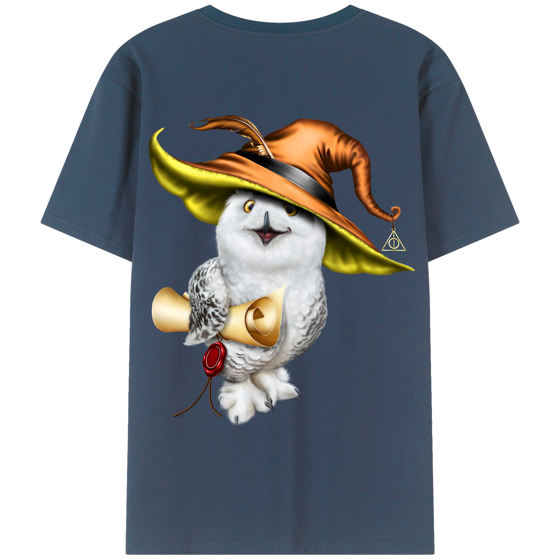 （画像用） Harry Potter ハリー・ポッターシリーズ 綿100％ メンズ半袖Tシャツ（バックプリント） 通気性