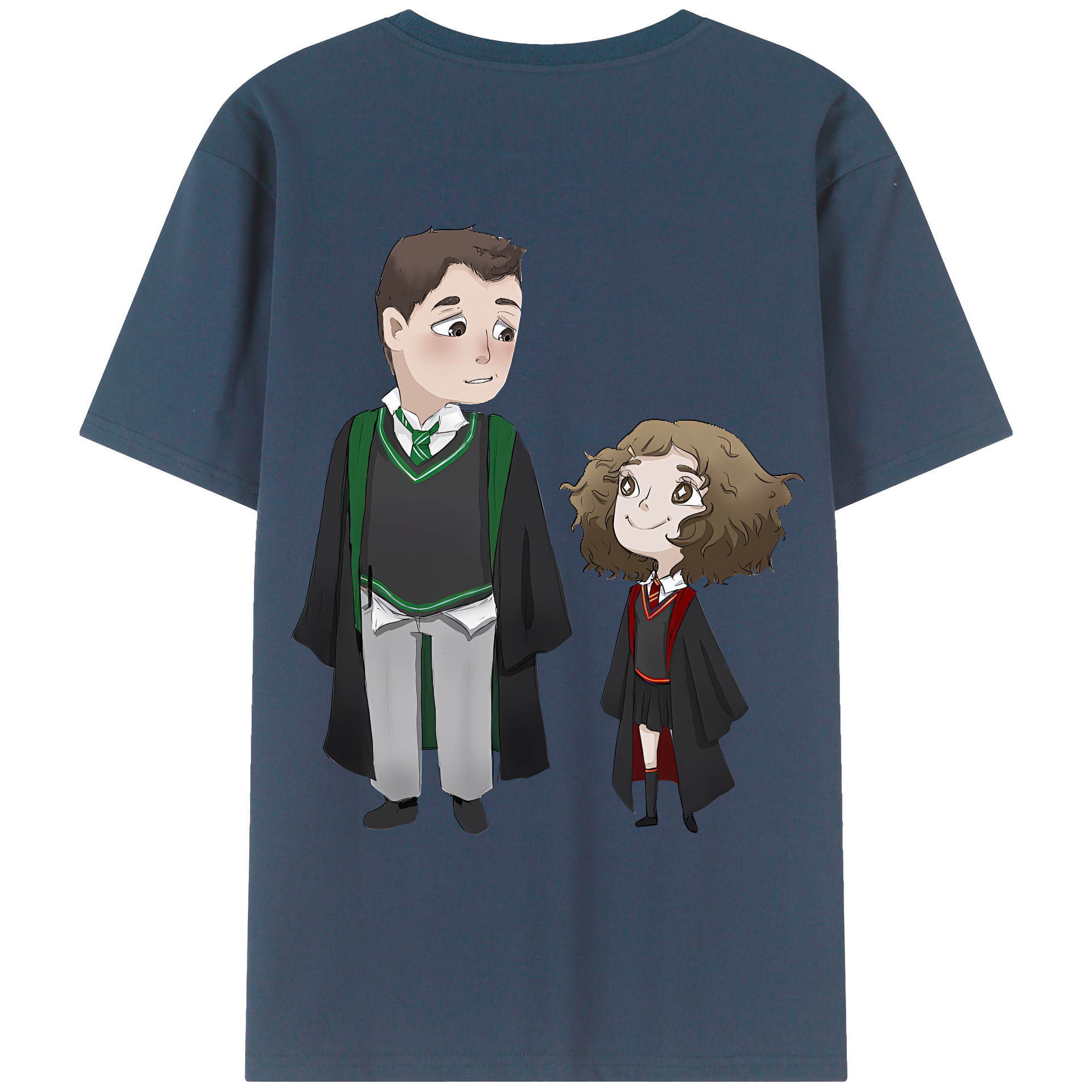 （画像用） Harry Potter ハリー・ポッターシリーズ 綿100％ メンズ半袖Tシャツ（バックプリント） 通気性