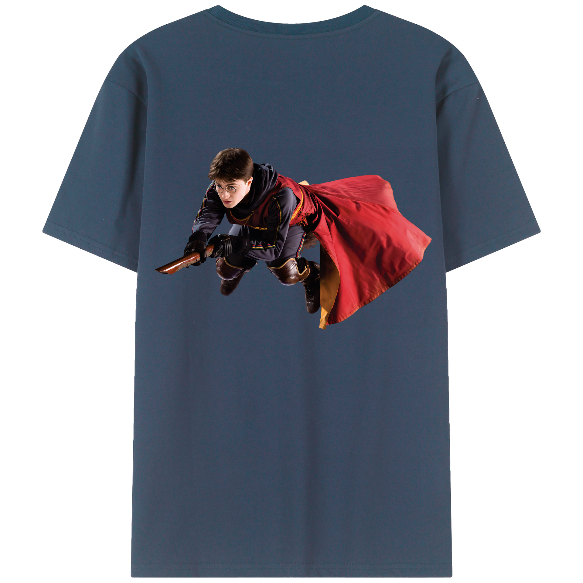 （画像用） Harry Potter ハリー・ポッターシリーズ 綿100％ メンズ半袖Tシャツ（バックプリント） 通気性