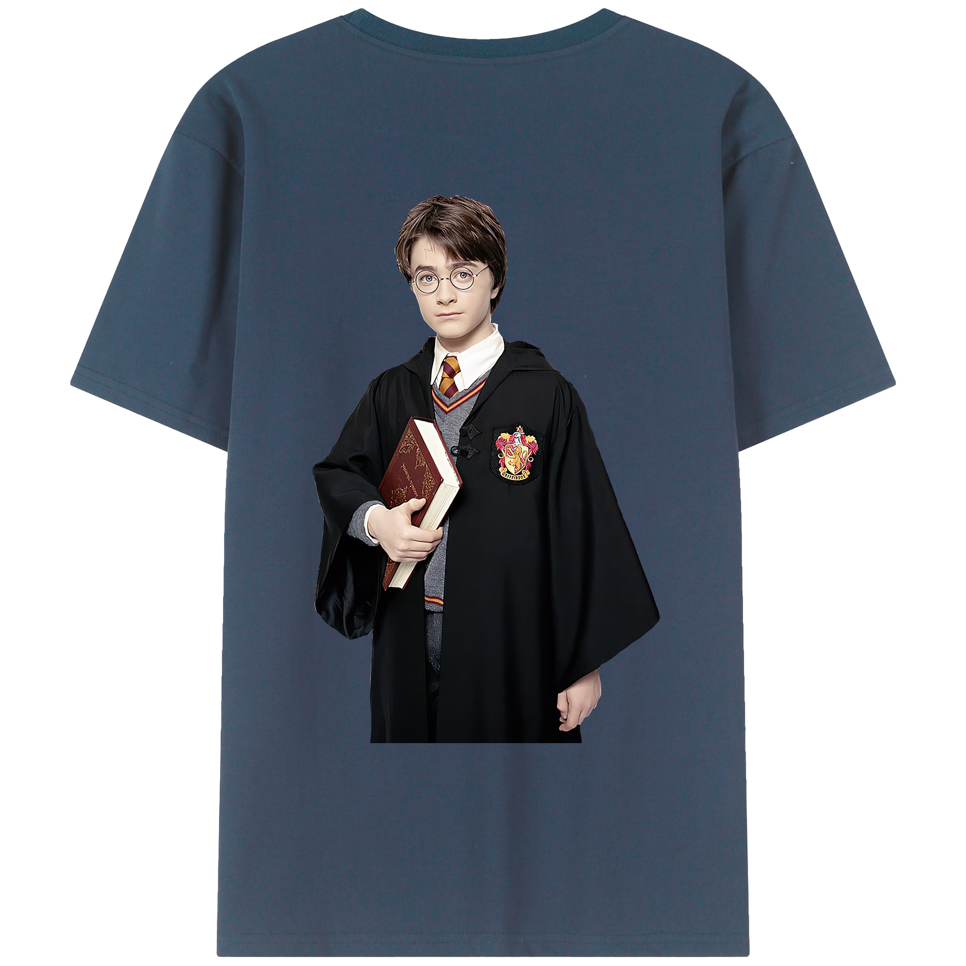 （画像用） Harry Potter ハリー・ポッターシリーズ 綿100％ メンズ半袖Tシャツ（バックプリント） 通気性