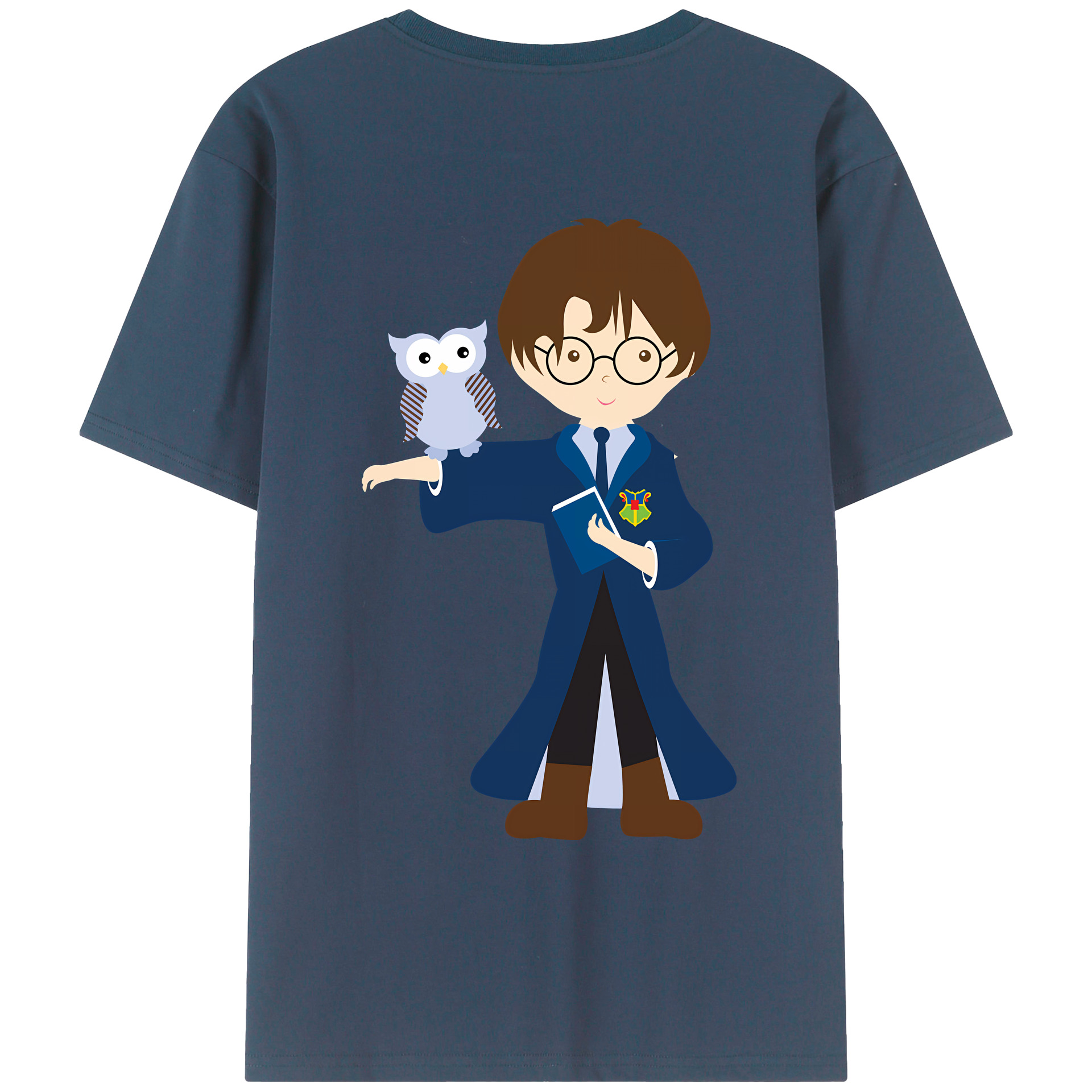 （画像用） Harry Potter ハリー・ポッターシリーズ 綿100％ メンズ半袖Tシャツ（バックプリント） 通気性