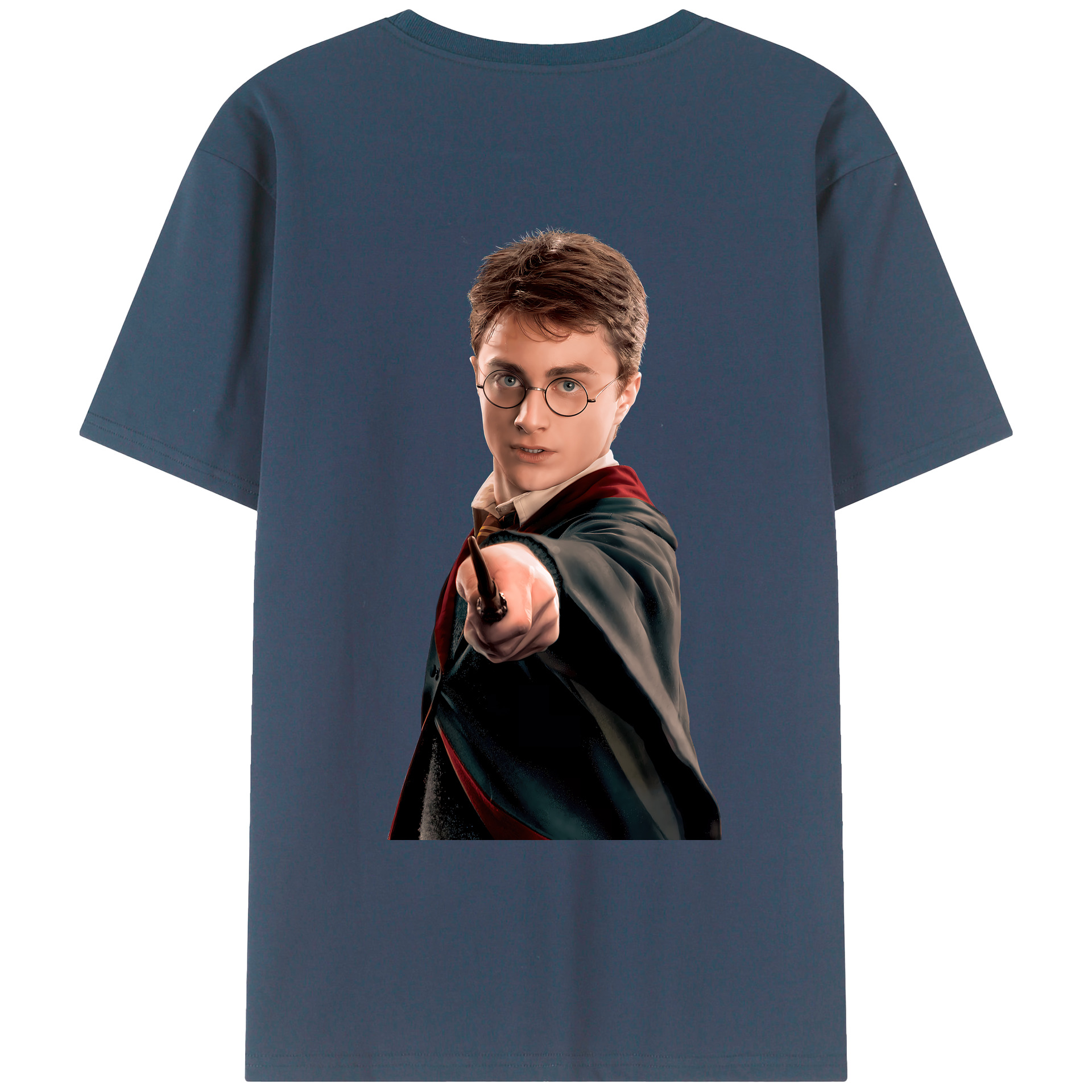 （画像用） Harry Potter ハリー・ポッターシリーズ 綿100％ メンズ半袖Tシャツ（バックプリント） 通気性