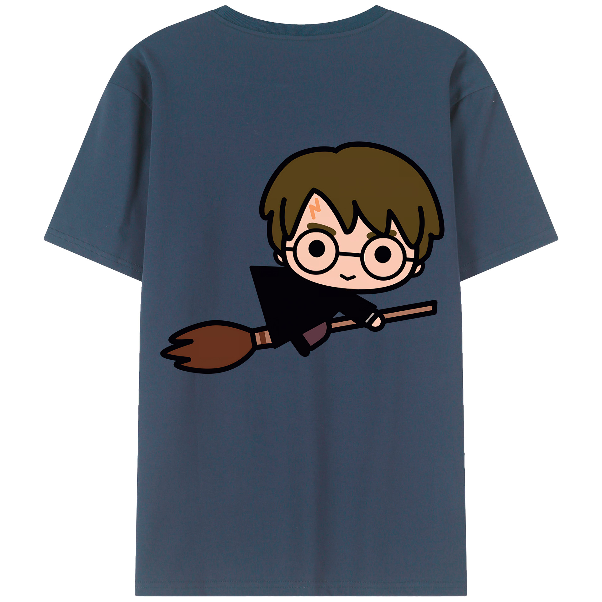 （画像用） Harry Potter ハリー・ポッターシリーズ 綿100％ メンズ半袖Tシャツ（バックプリント） 通気性