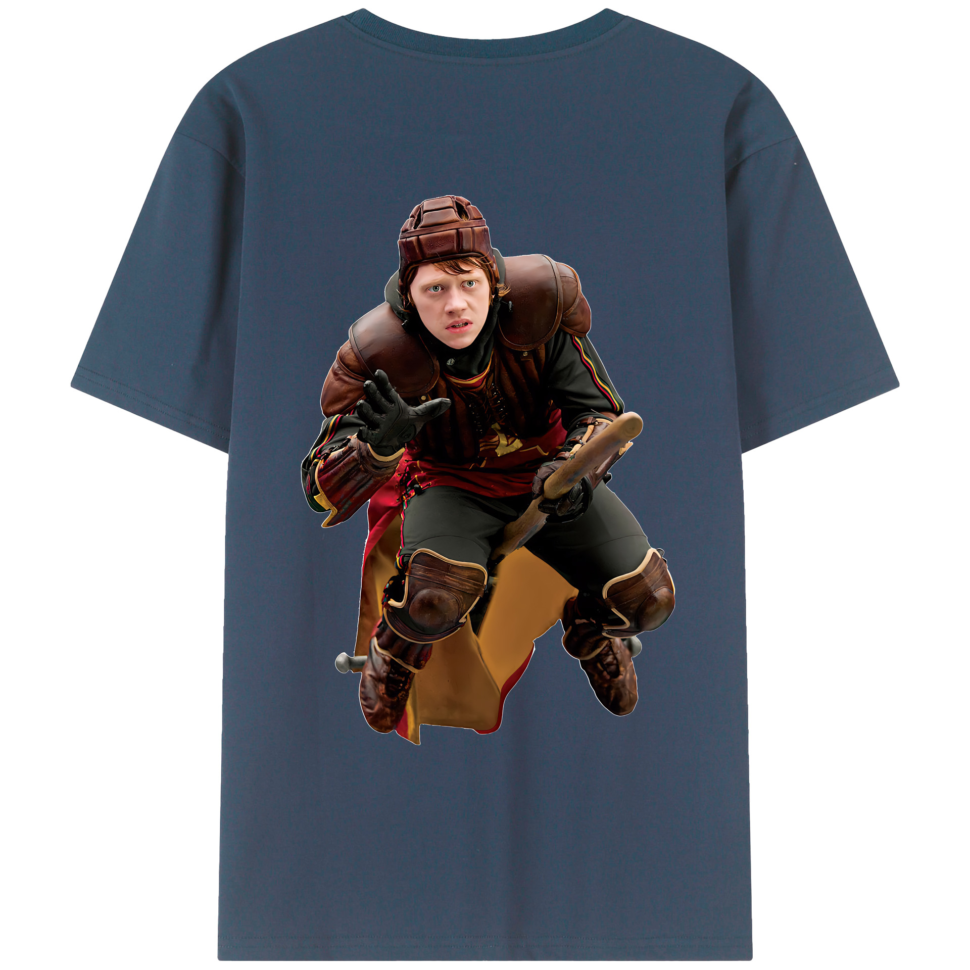 （画像用） Harry Potter ハリー・ポッターシリーズ 綿100％ メンズ半袖Tシャツ（バックプリント） 通気性
