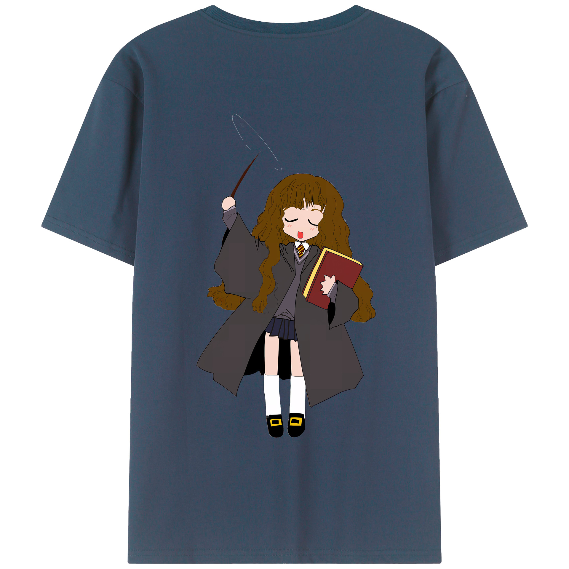 （画像用） Harry Potter ハリー・ポッターシリーズ 綿100％ メンズ半袖Tシャツ（バックプリント） 通気性