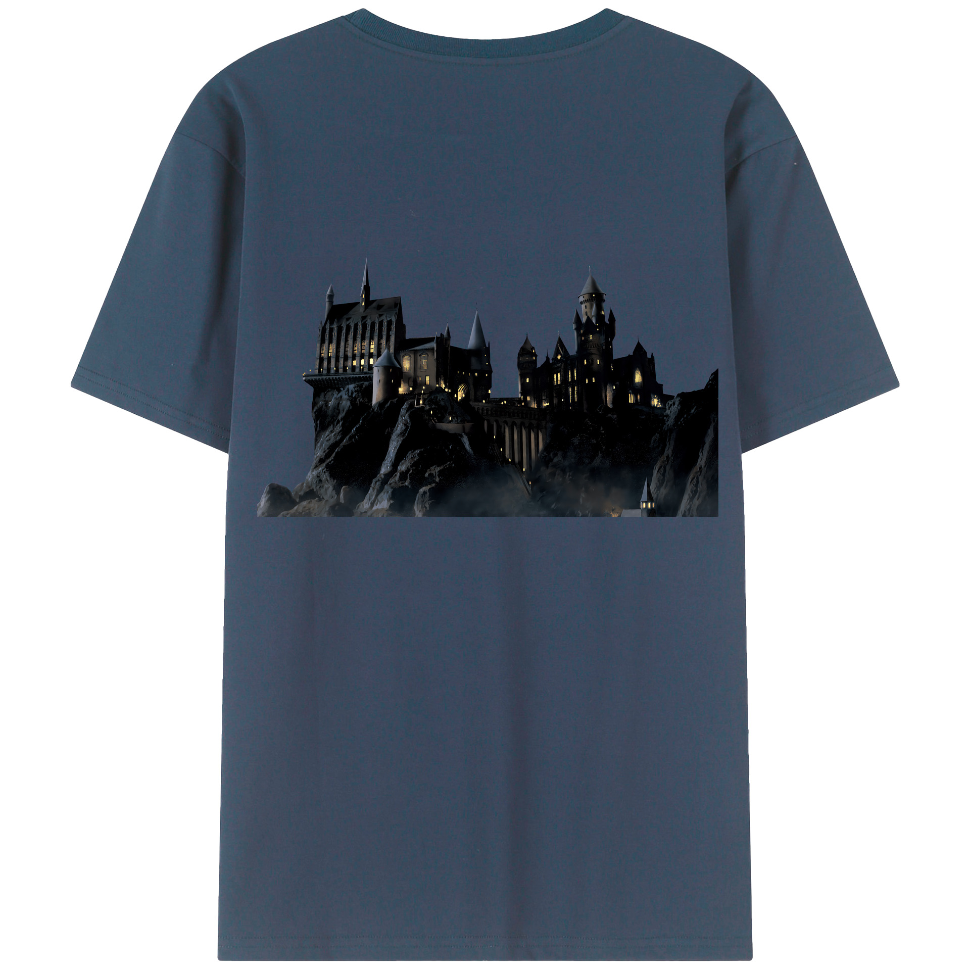 （画像用） Harry Potter ハリー・ポッターシリーズ 綿100％ メンズ半袖Tシャツ（バックプリント） 通気性