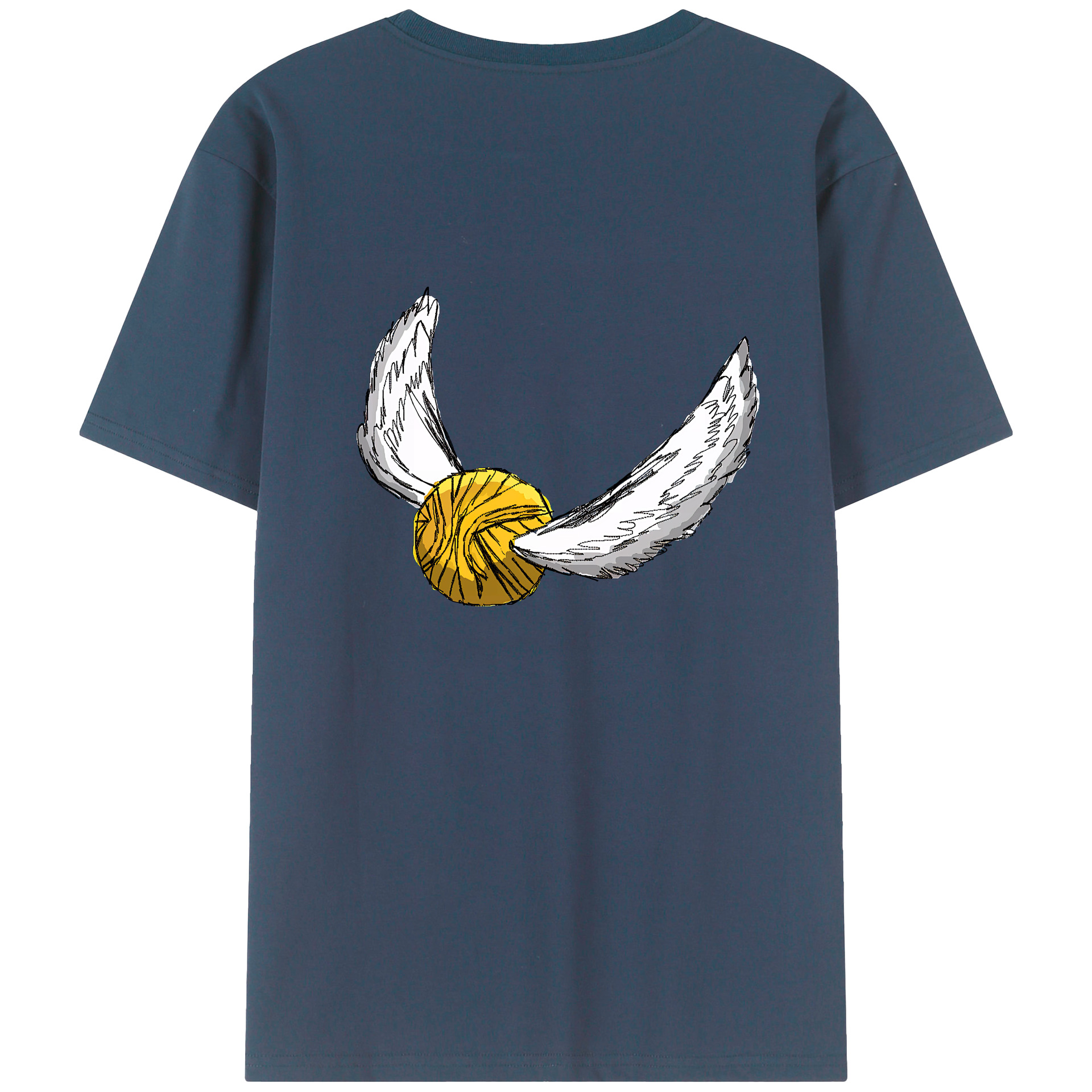 （画像用） Harry Potter ハリー・ポッターシリーズ 綿100％ メンズ半袖Tシャツ（バックプリント） 通気性