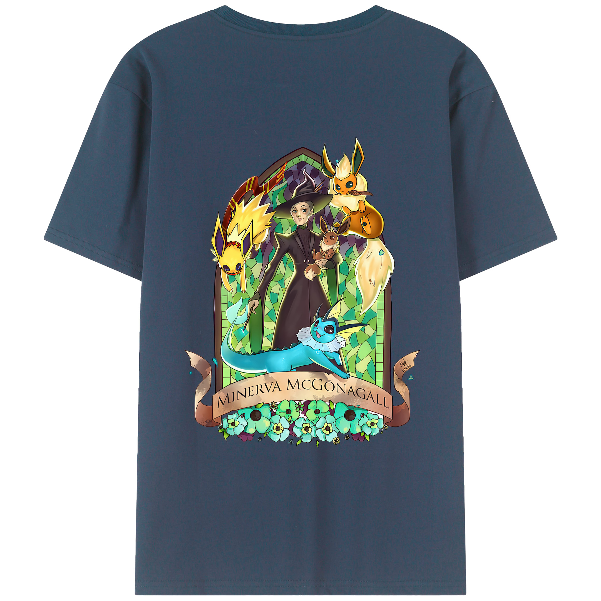 （画像用） Harry Potter ハリー・ポッターシリーズ 綿100％ メンズ半袖Tシャツ（バックプリント） 通気性