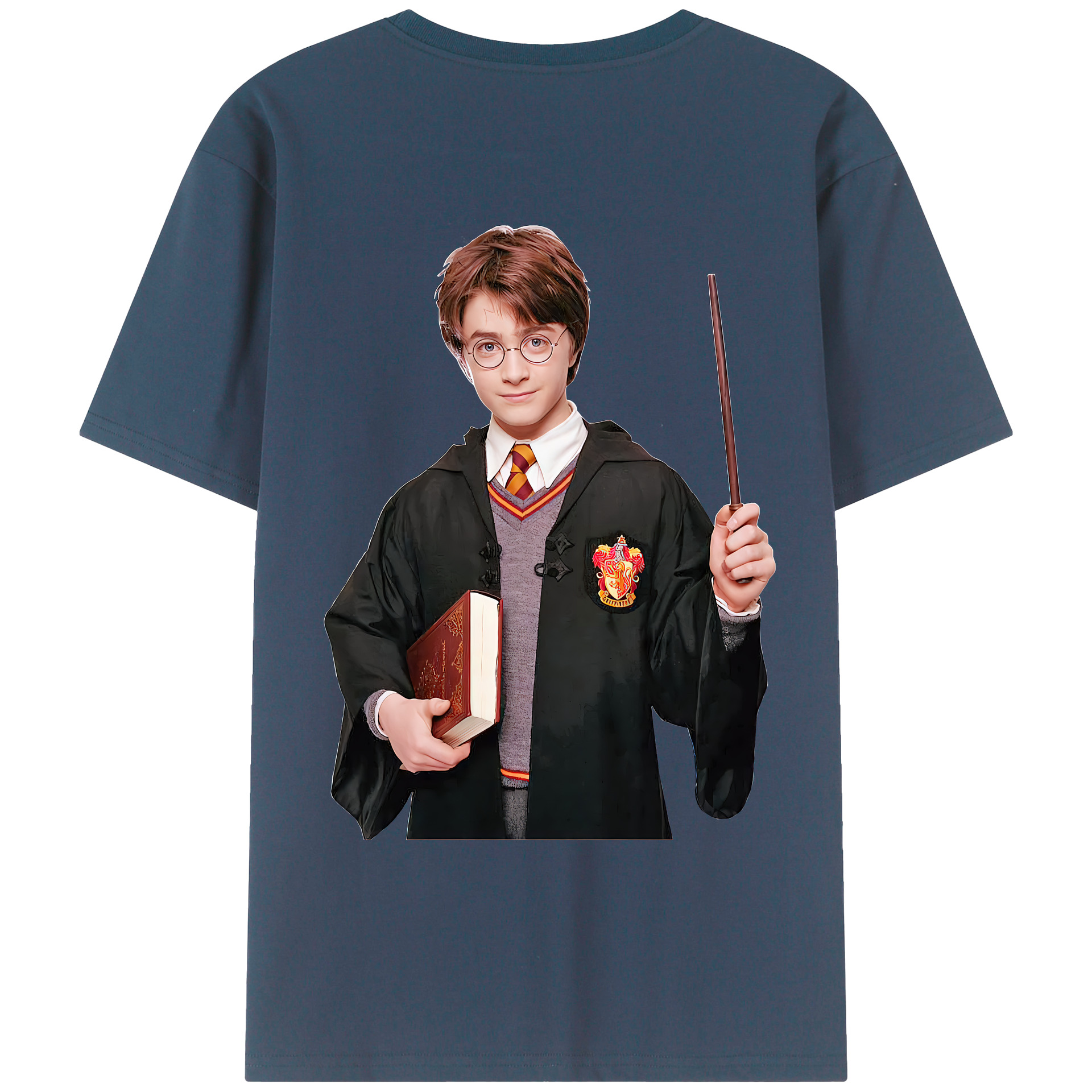 （画像用） Harry Potter ハリー・ポッターシリーズ 綿100％ メンズ半袖Tシャツ（バックプリント） 通気性