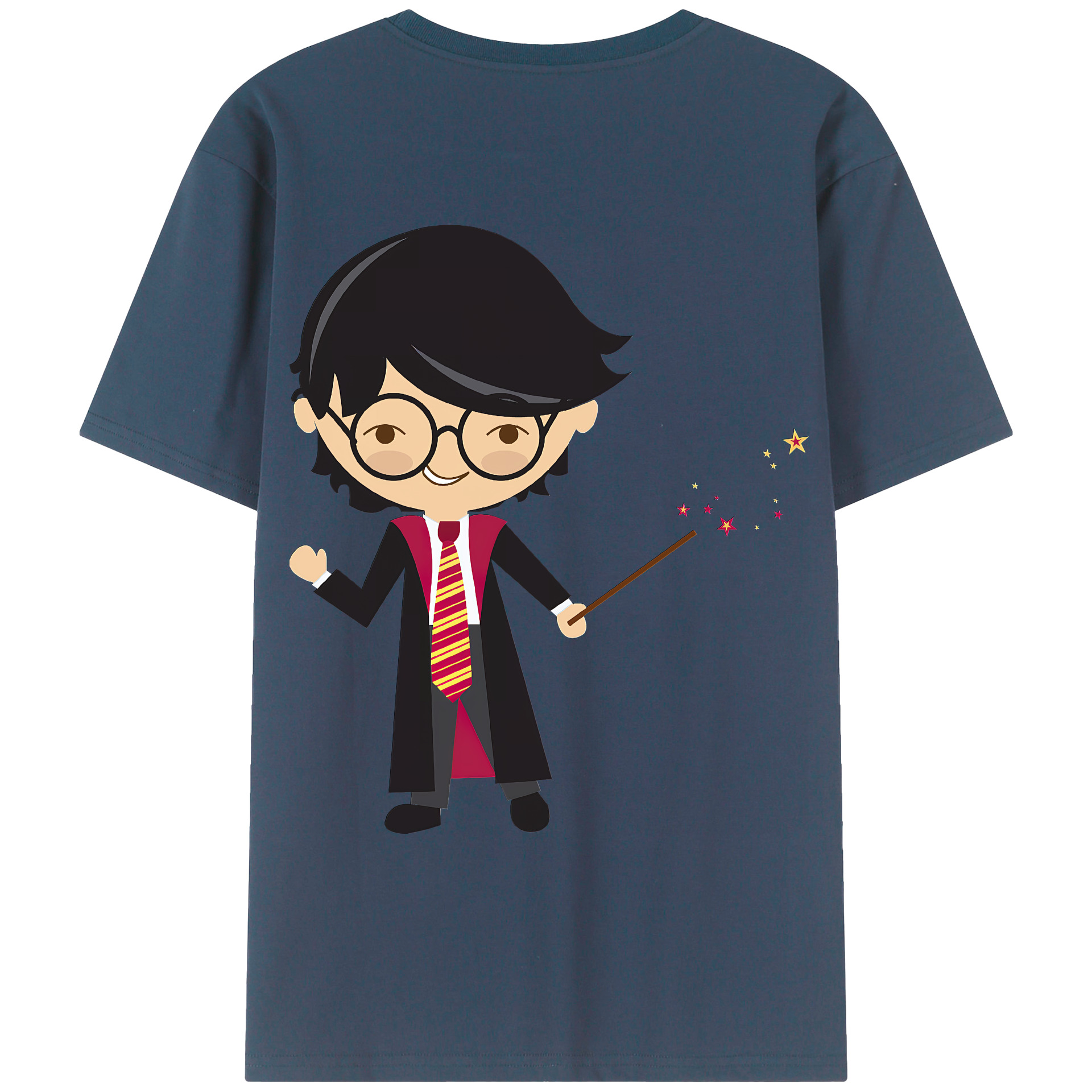 （画像用） Harry Potter ハリー・ポッターシリーズ 綿100％ メンズ半袖Tシャツ（バックプリント） 通気性