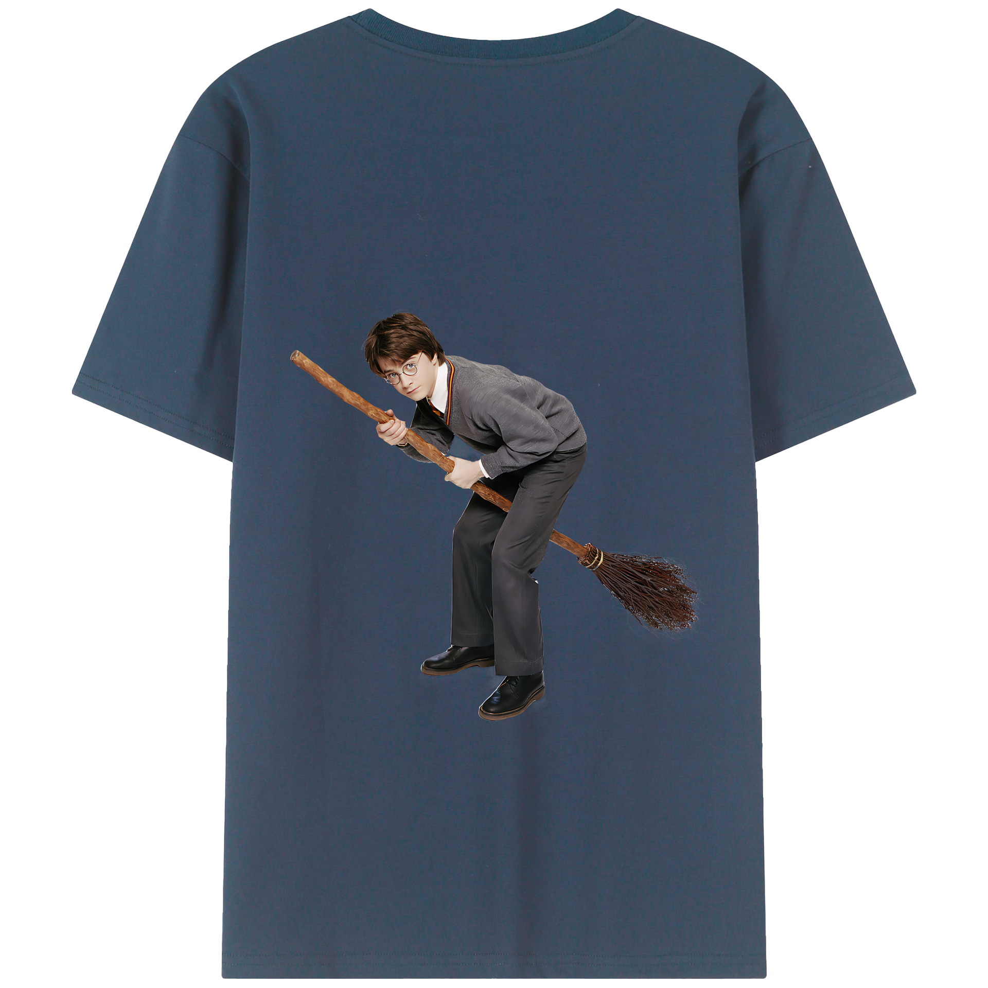 （画像用） Harry Potter ハリー・ポッターシリーズ 綿100％ メンズ半袖Tシャツ（バックプリント） 通気性