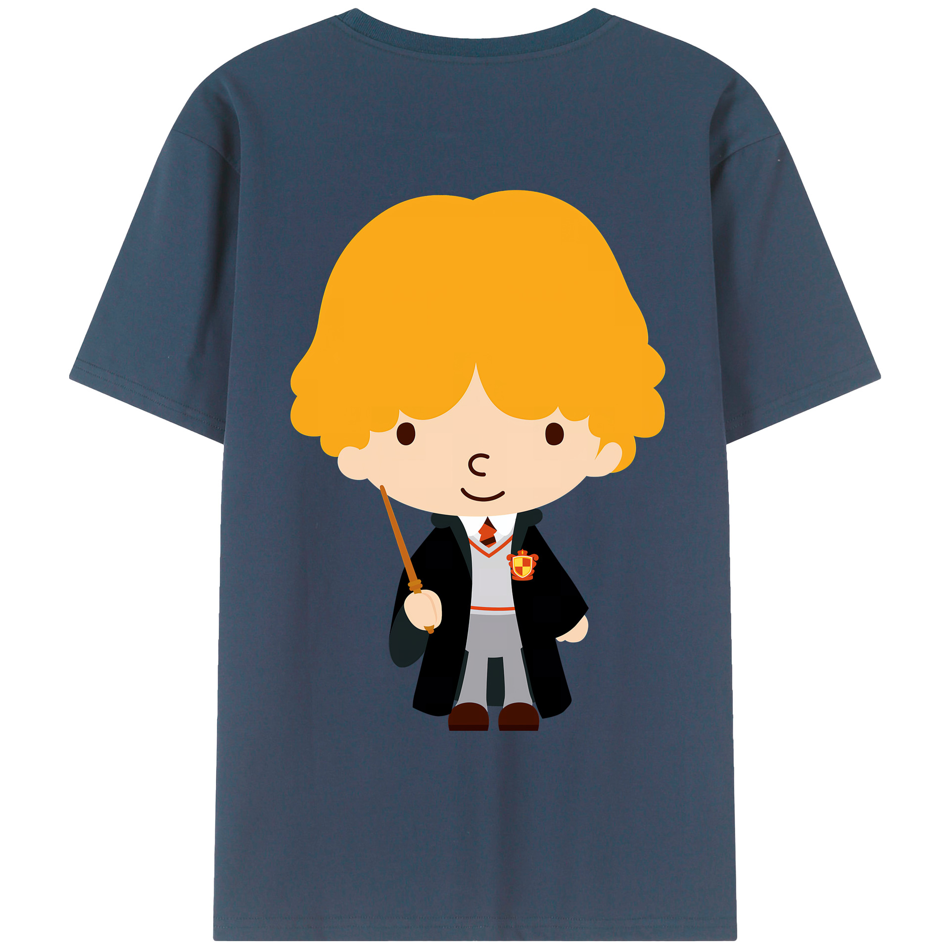 （画像用） Harry Potter ハリー・ポッターシリーズ 綿100％ メンズ半袖Tシャツ（バックプリント） 通気性