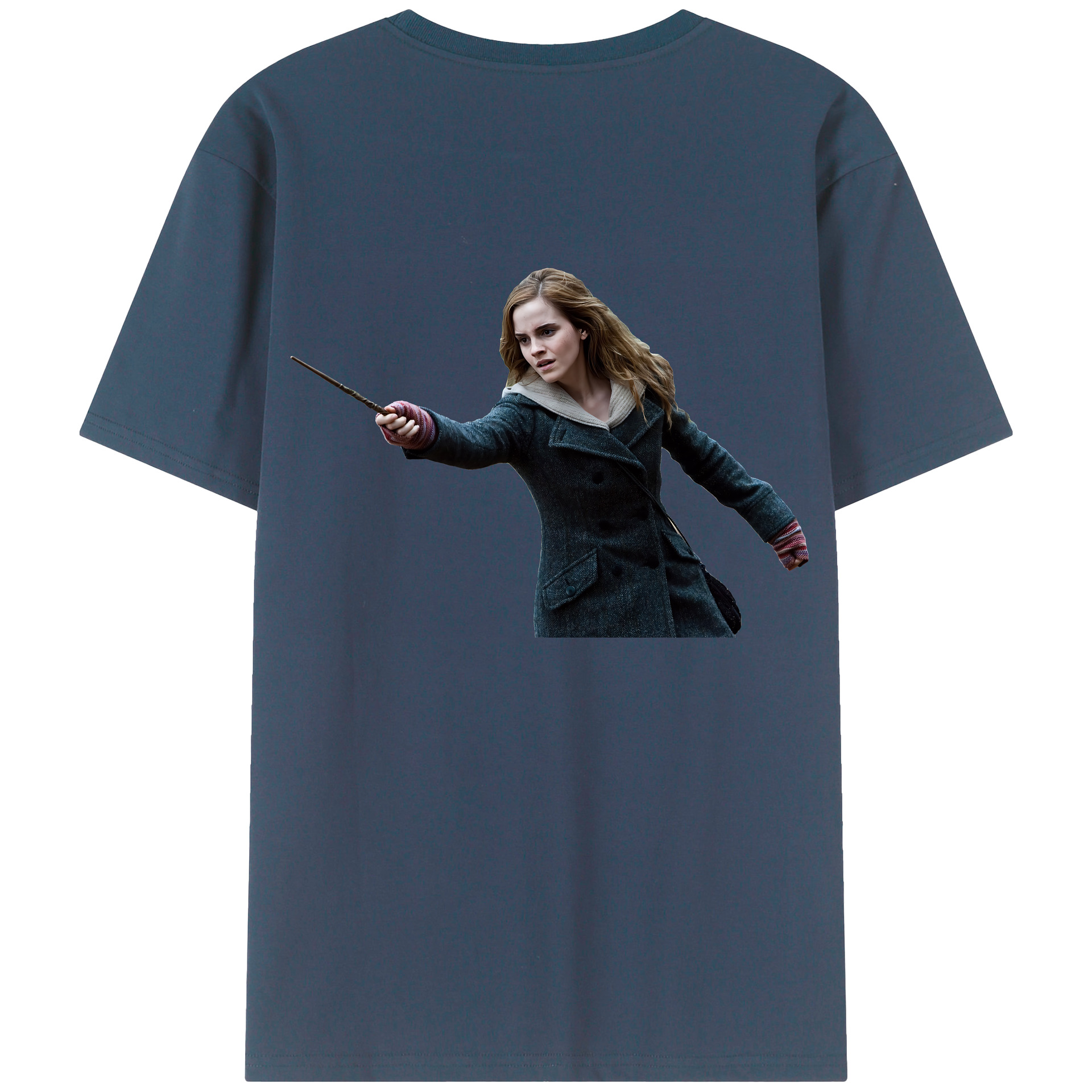 （画像用） Harry Potter ハリー・ポッターシリーズ 綿100％ メンズ半袖Tシャツ（バックプリント） 通気性