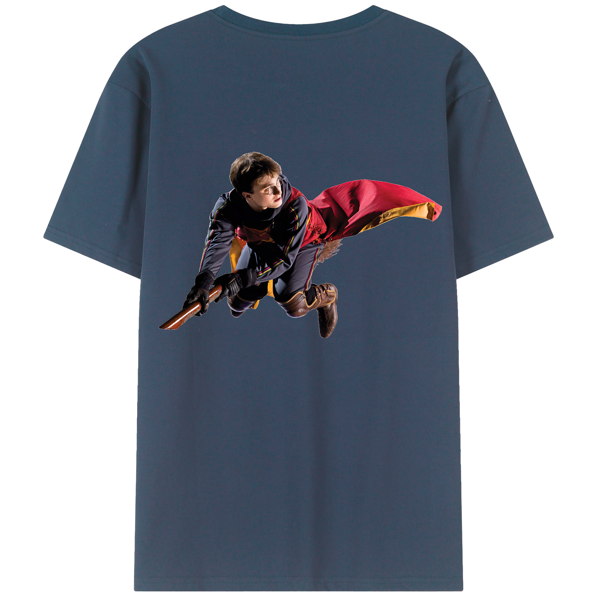 （画像用） Harry Potter ハリー・ポッターシリーズ 綿100％ メンズ半袖Tシャツ（バックプリント） 通気性