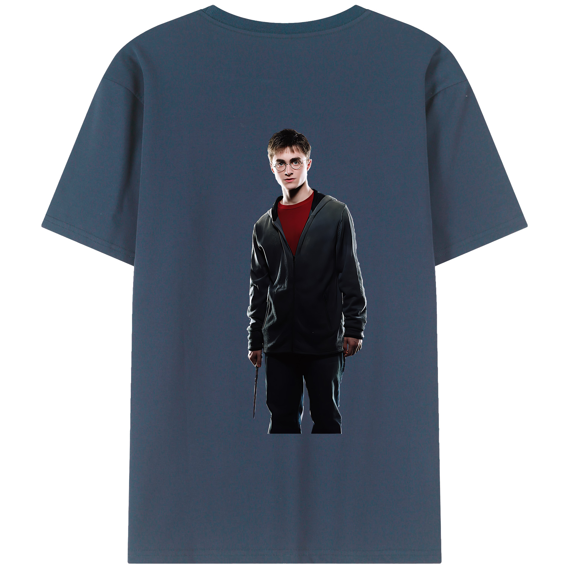 （画像用） Harry Potter ハリー・ポッターシリーズ 綿100％ メンズ半袖Tシャツ（バックプリント） 通気性